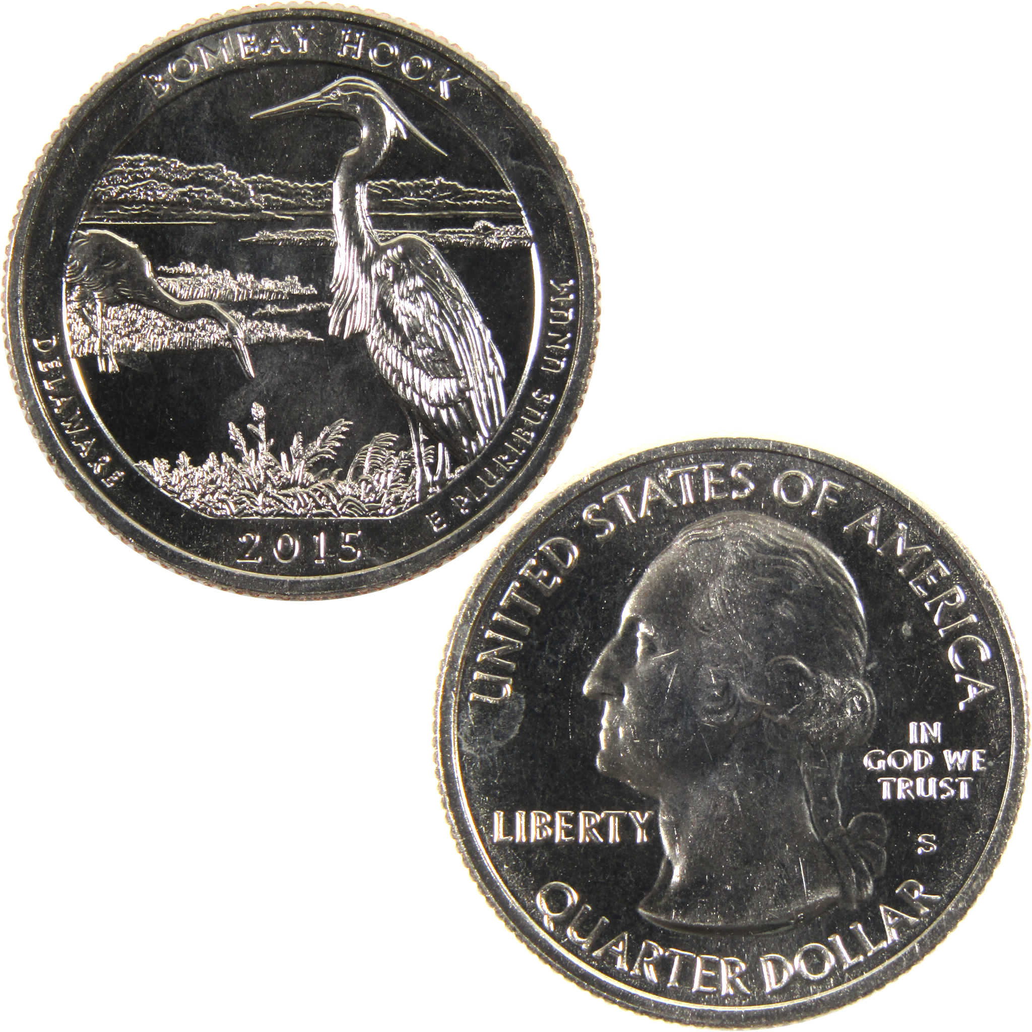 2015 S Bombay Hook NWR National Park Quarter BU Uncirculated Clad Coin