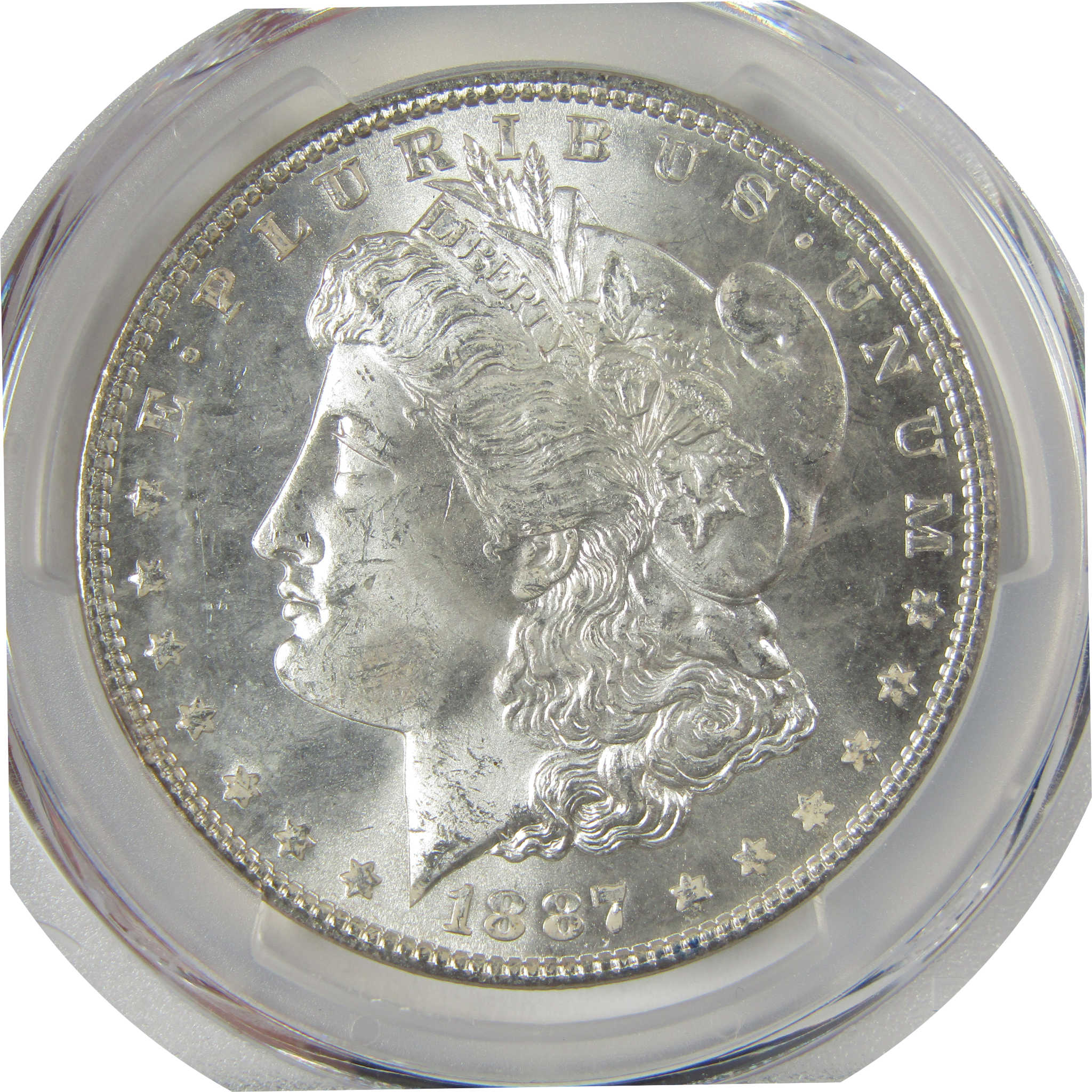 1887 Morgan Dollar MS 64 PCGS Silver Uncirculated $1 Coin SKU:I20730 - Morgan coin - Morgan silver dollar - Morgan silver dollar for sale - Profile Coins &amp; Collectibles
