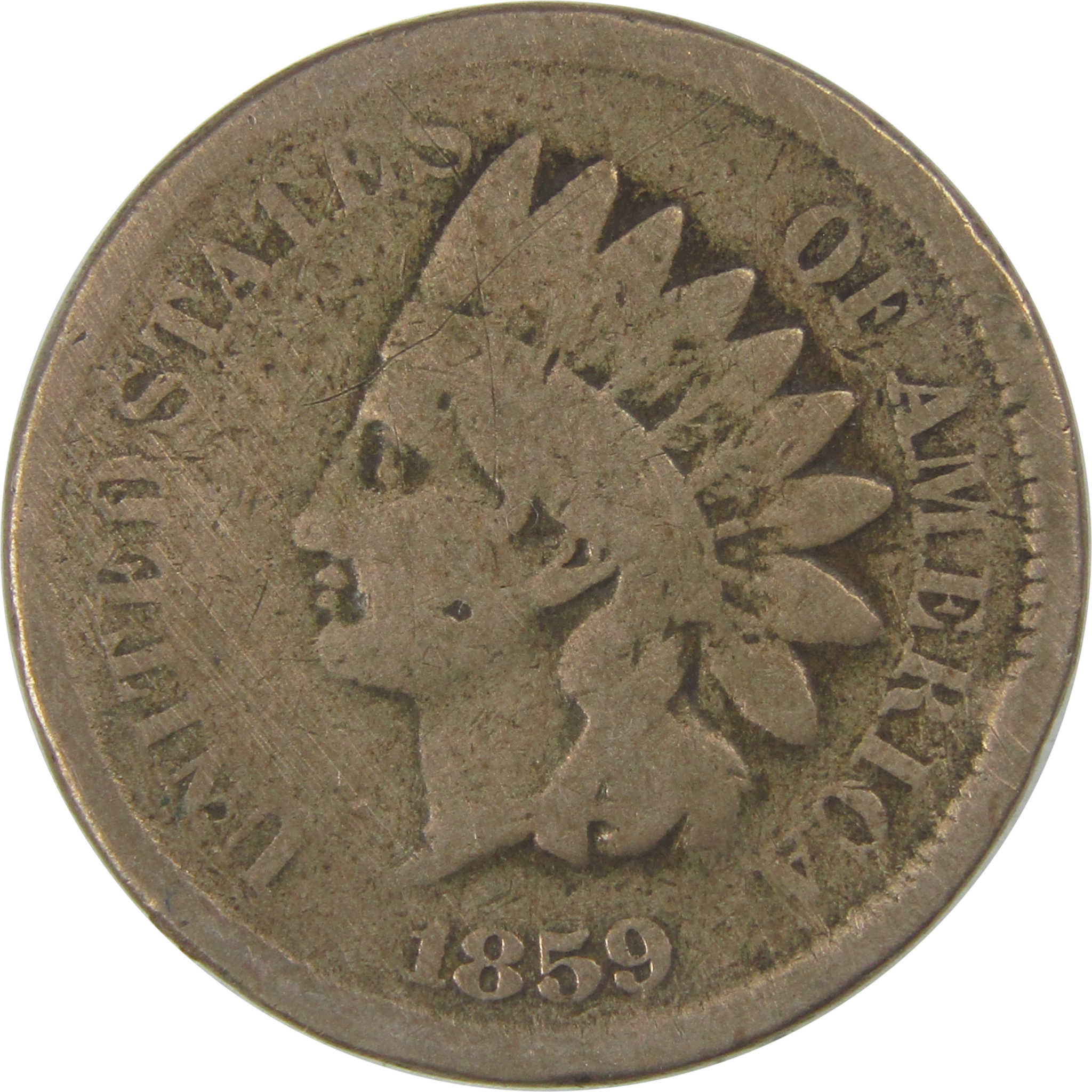 1859 Indian Head Cent G Good Penny 1c Coin SKU:I23277