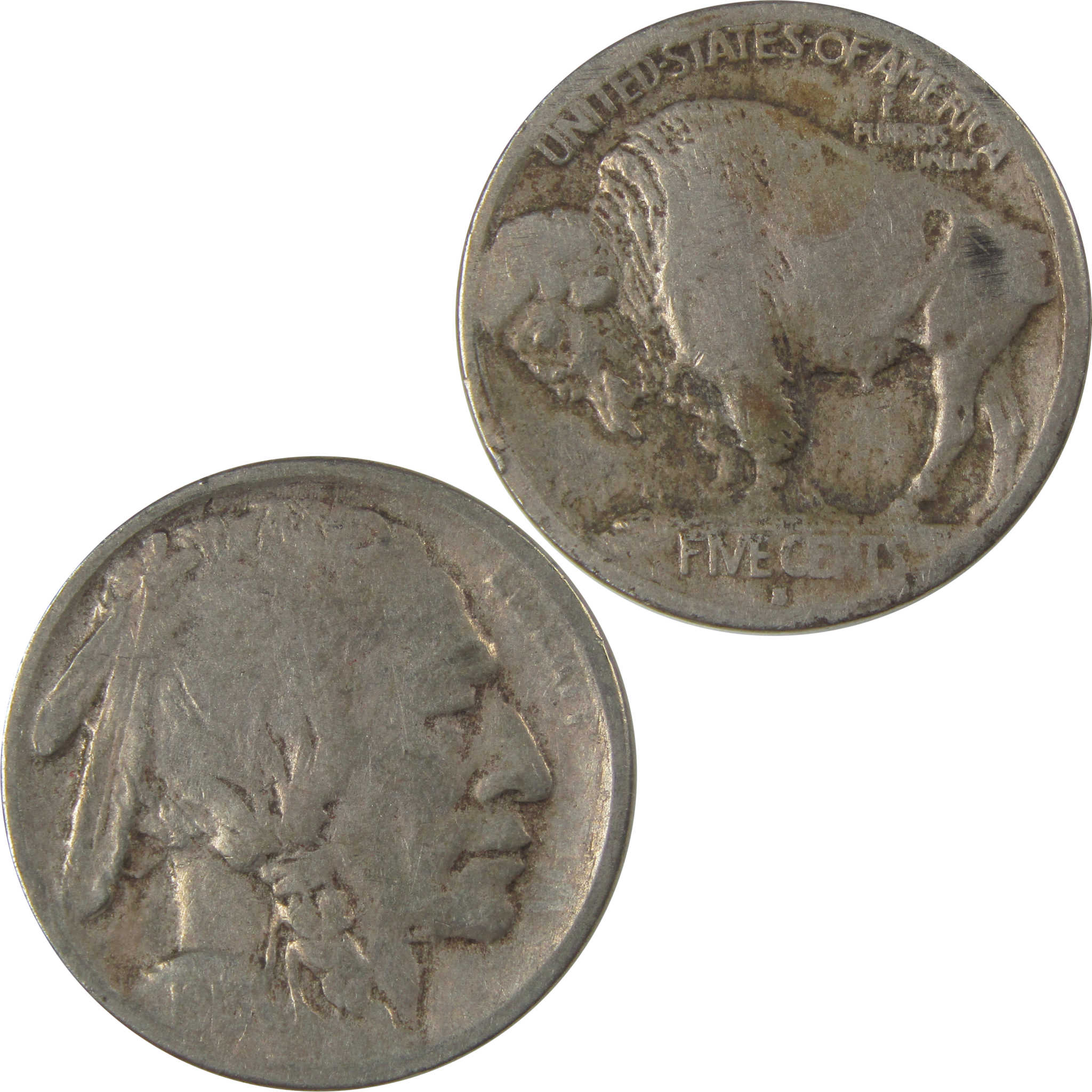1913 S Type 1 Indian Head Buffalo Nickel F Fine Details SKU:I22913