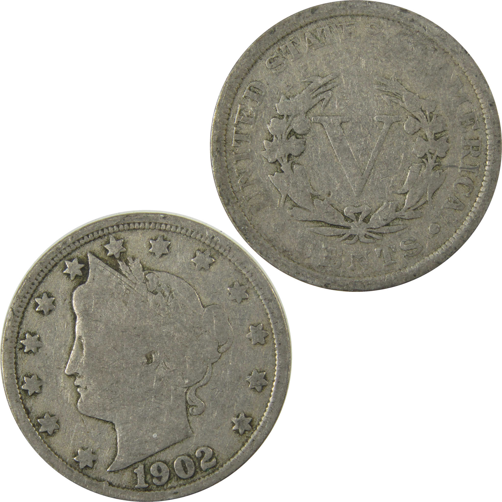 1902 Liberty Head V Nickel G Good 5c Coin SKU:I27213