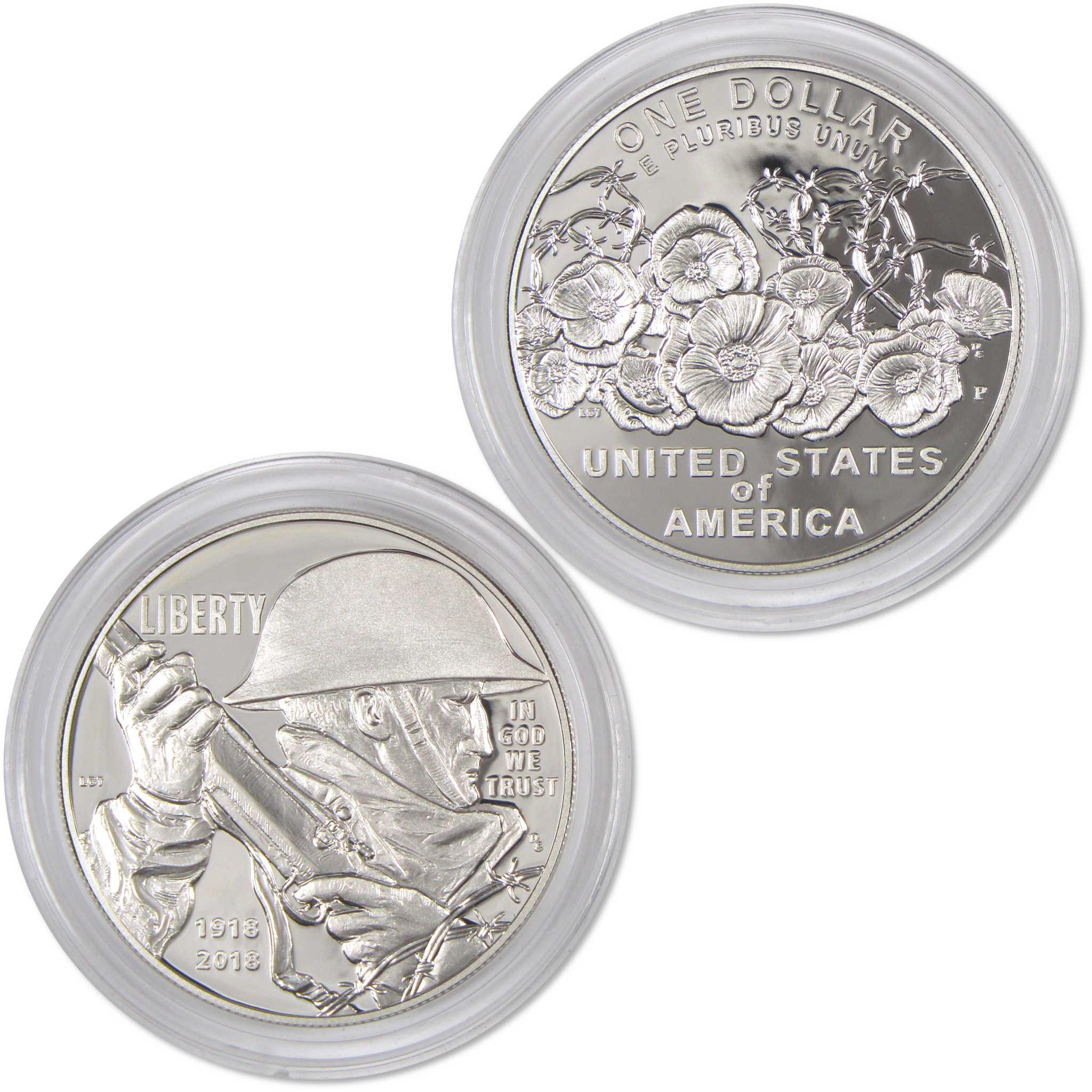 2018 P World War I Centennial Commemorative Silver Dollar Proof