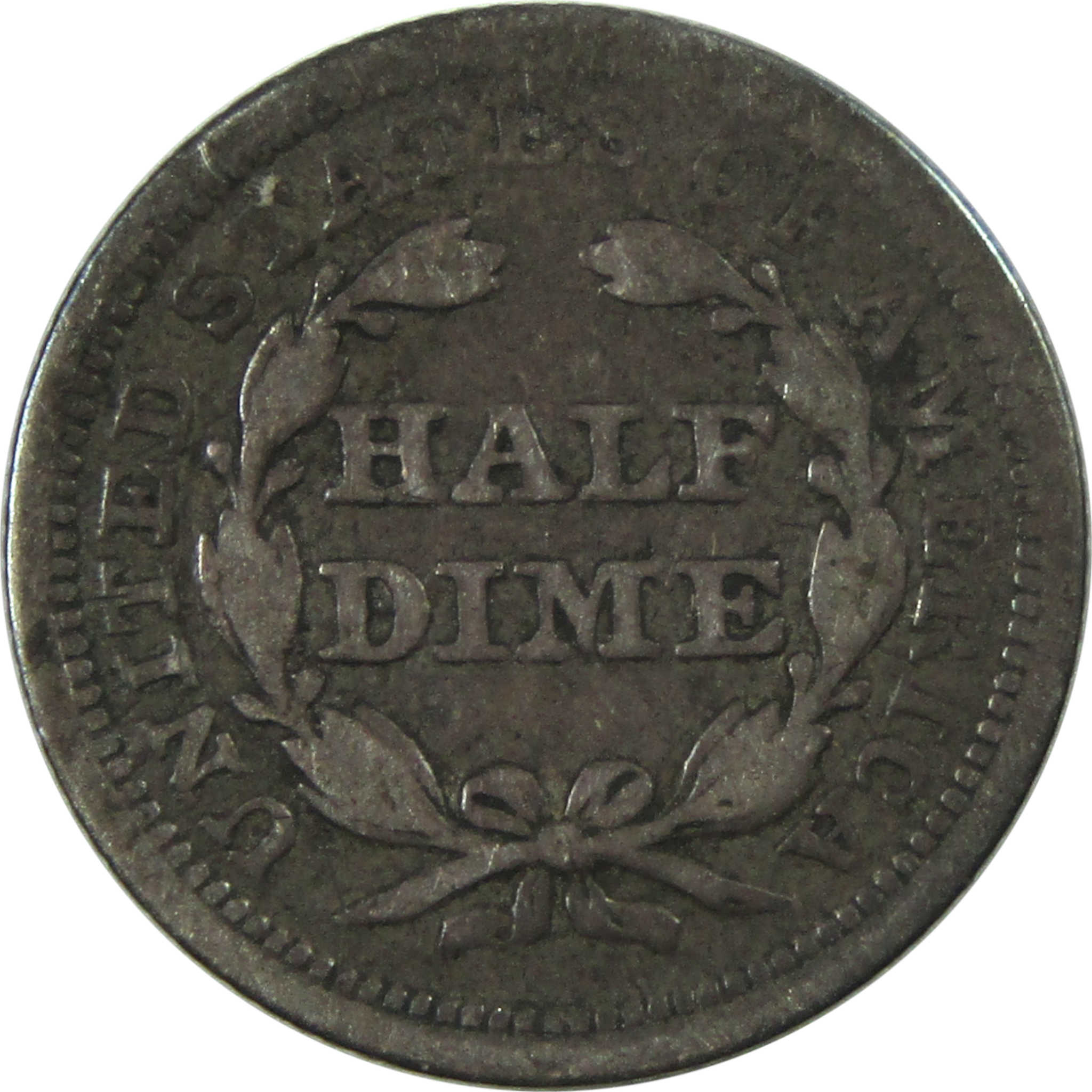 1854 Seated Liberty Half Dime G Good Silver 5c Coin SKU:I13980
