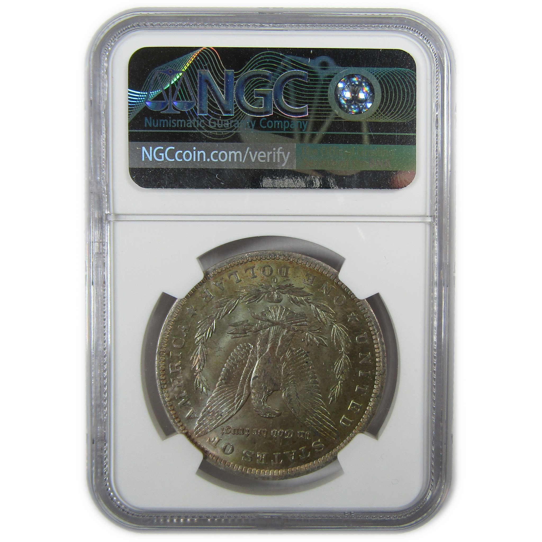 1883 O Morgan Silver Dollar MS 63 NGC Toned Reverse SKU:CP388