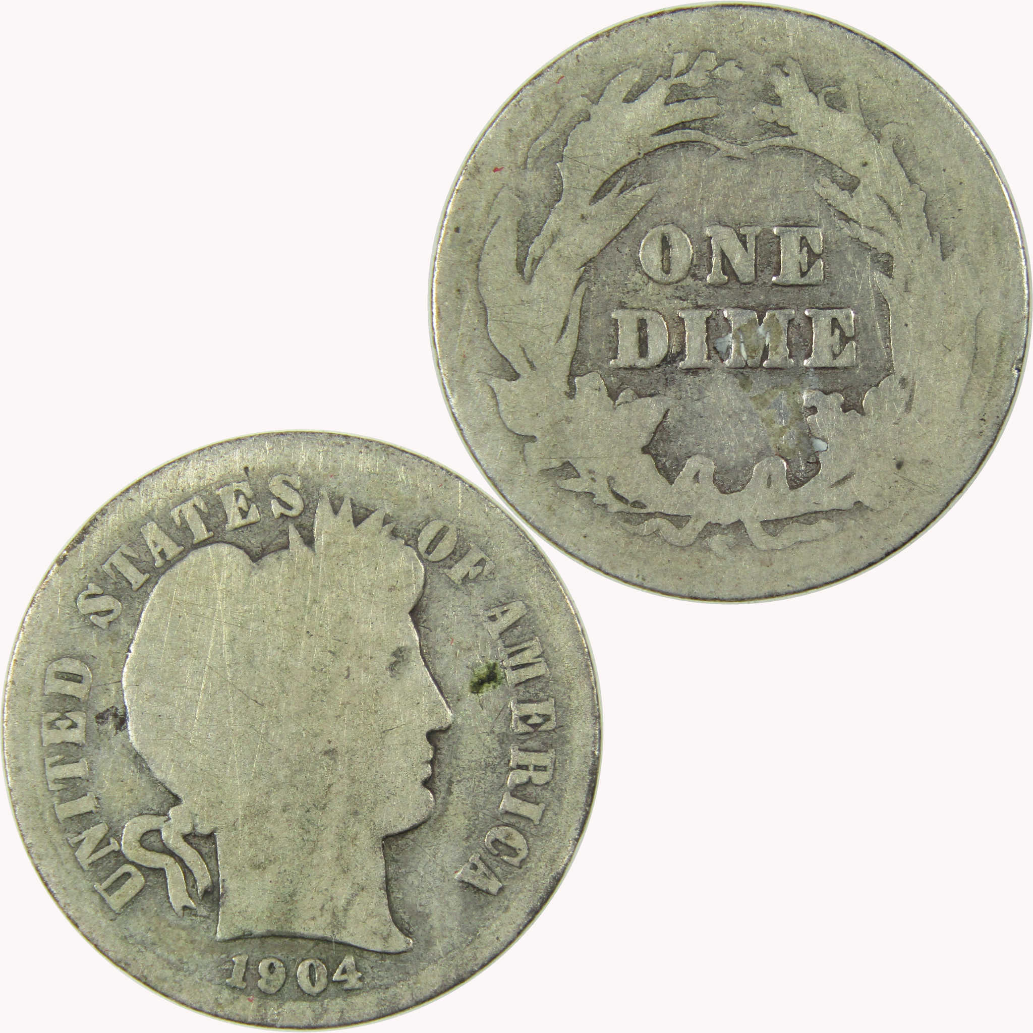 1904 S Barber Silver Dime AG About Good 10c Coin SKU:CP1354
