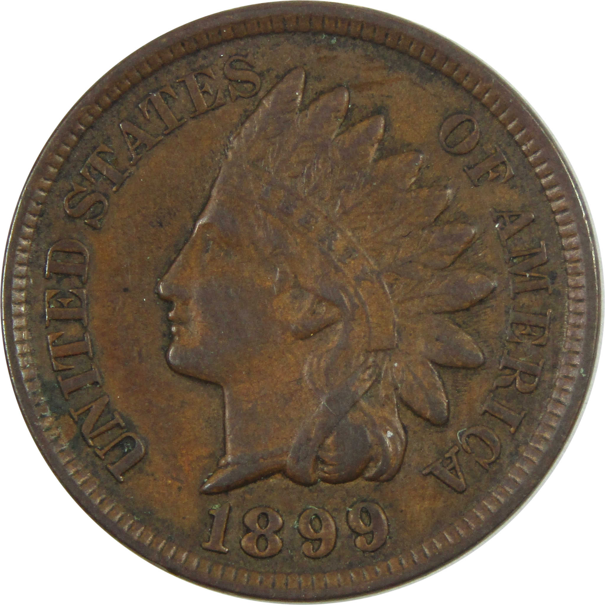 1899 Indian Head Cent XF EF Extremely Fine Penny 1c Coin SKU:I14562