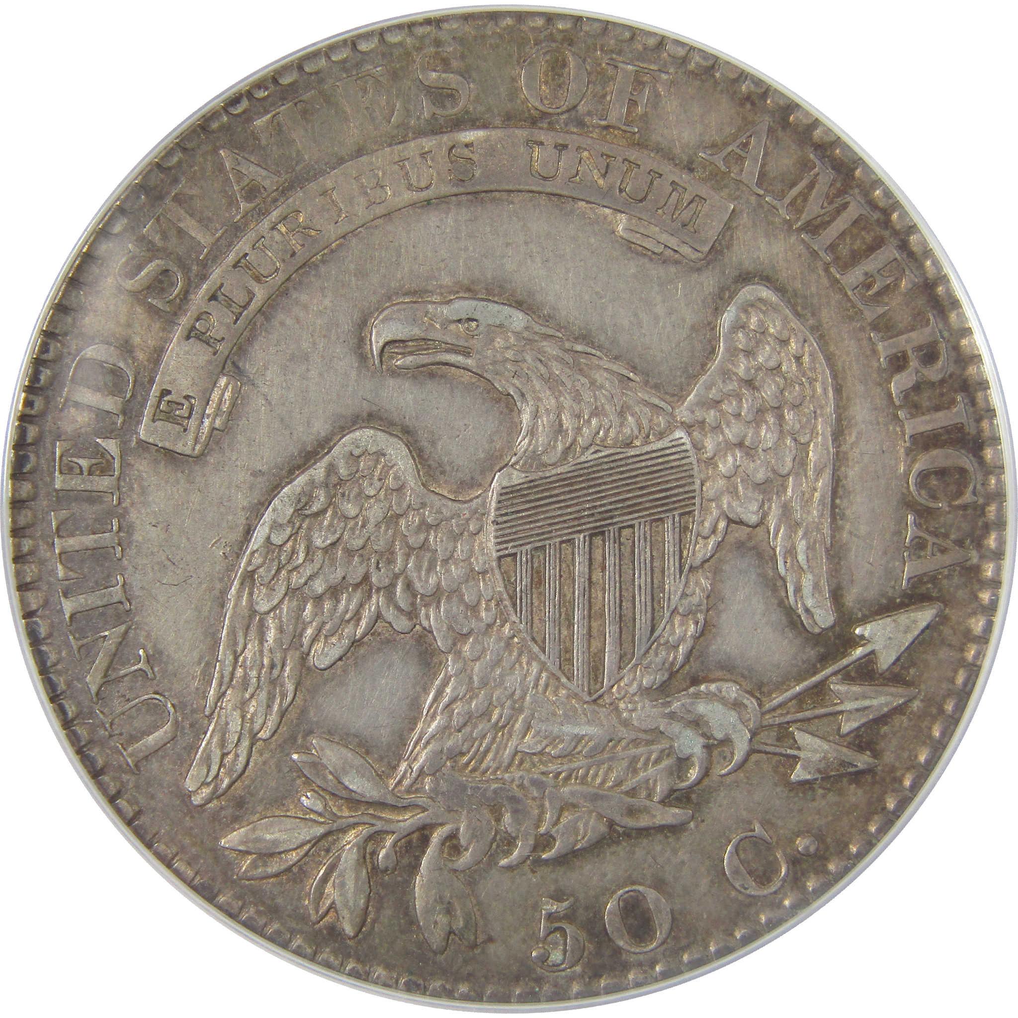 1819 Capped Bust Silver Half Dollar AU 50 Details ANACS SKU:I24462