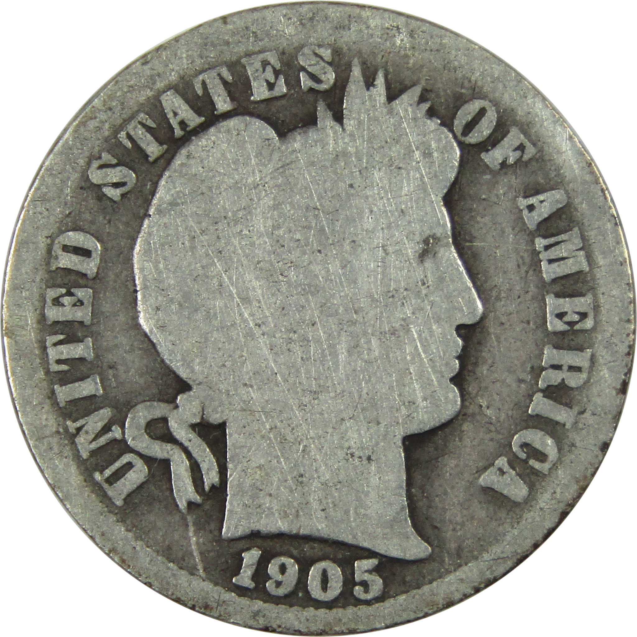 1905 O Micro O Barber Dime AG About Good Silver 10c Coin SKU:I12419