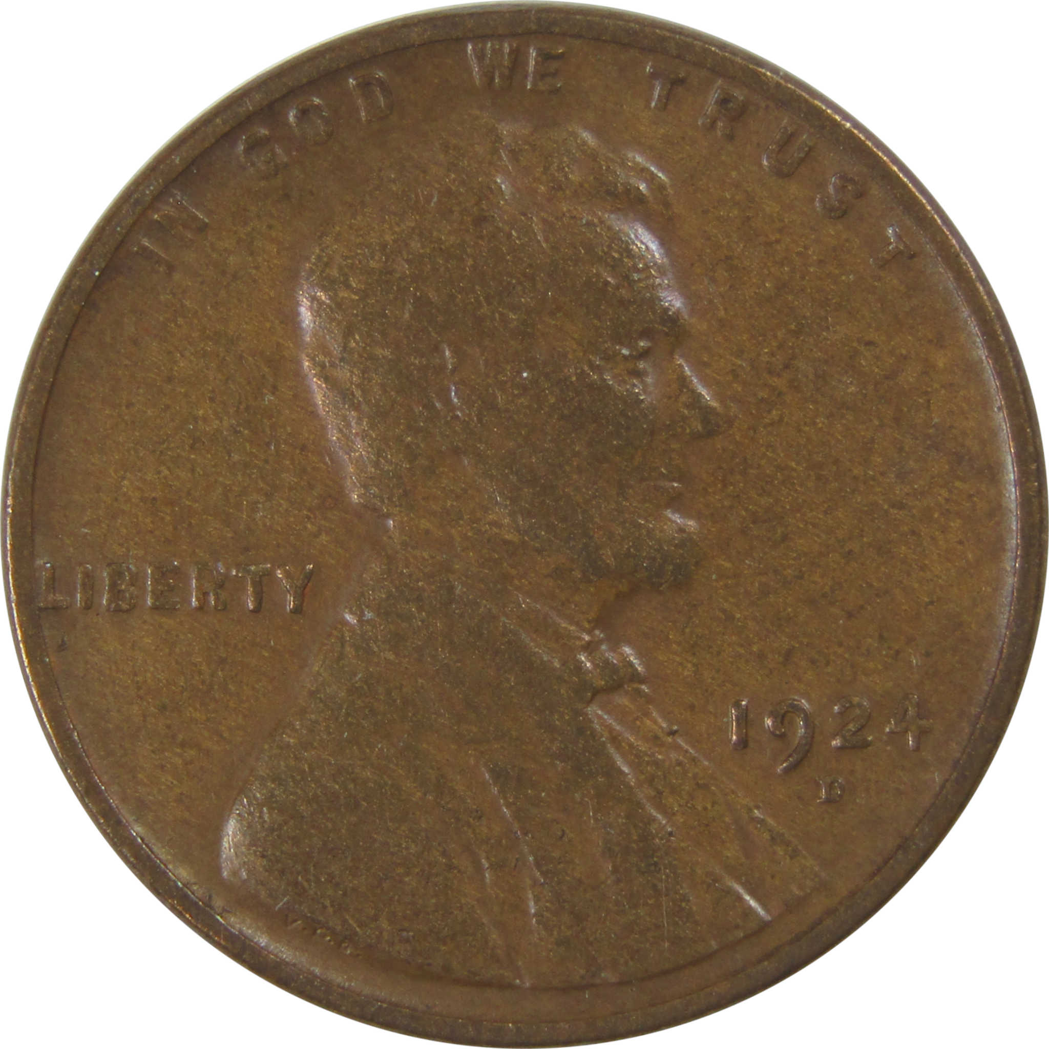 1924 D Lincoln Wheat Cent F Fine Details Penny 1c Coin SKU:I23753