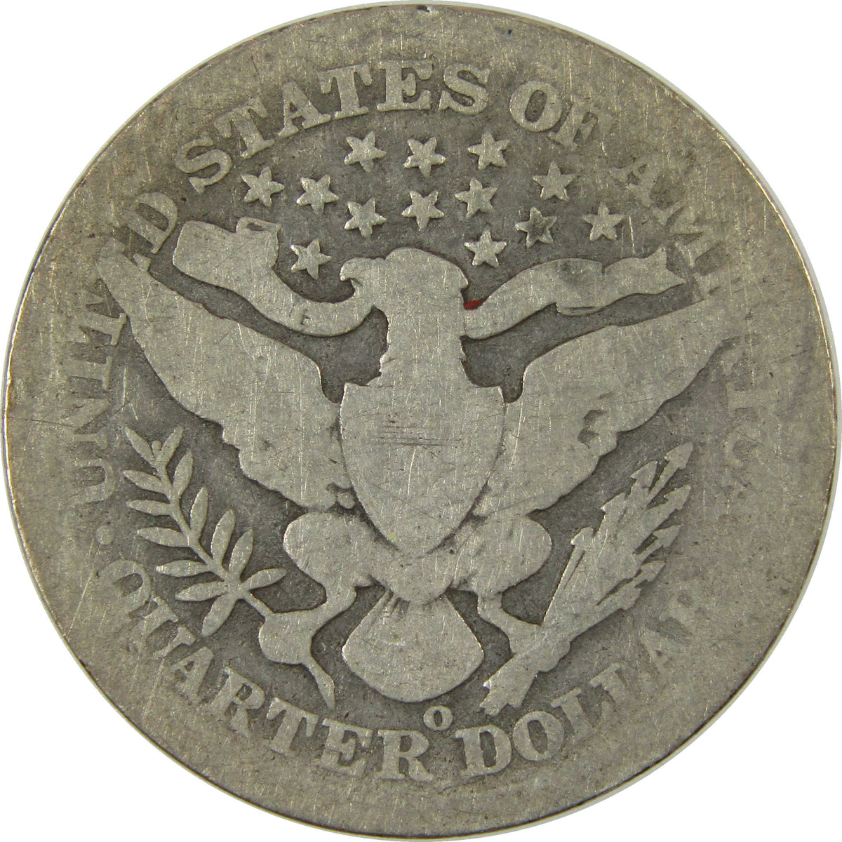 1896 O Barber Silver Quarter G Good Details 25c Coin SKU:I28535