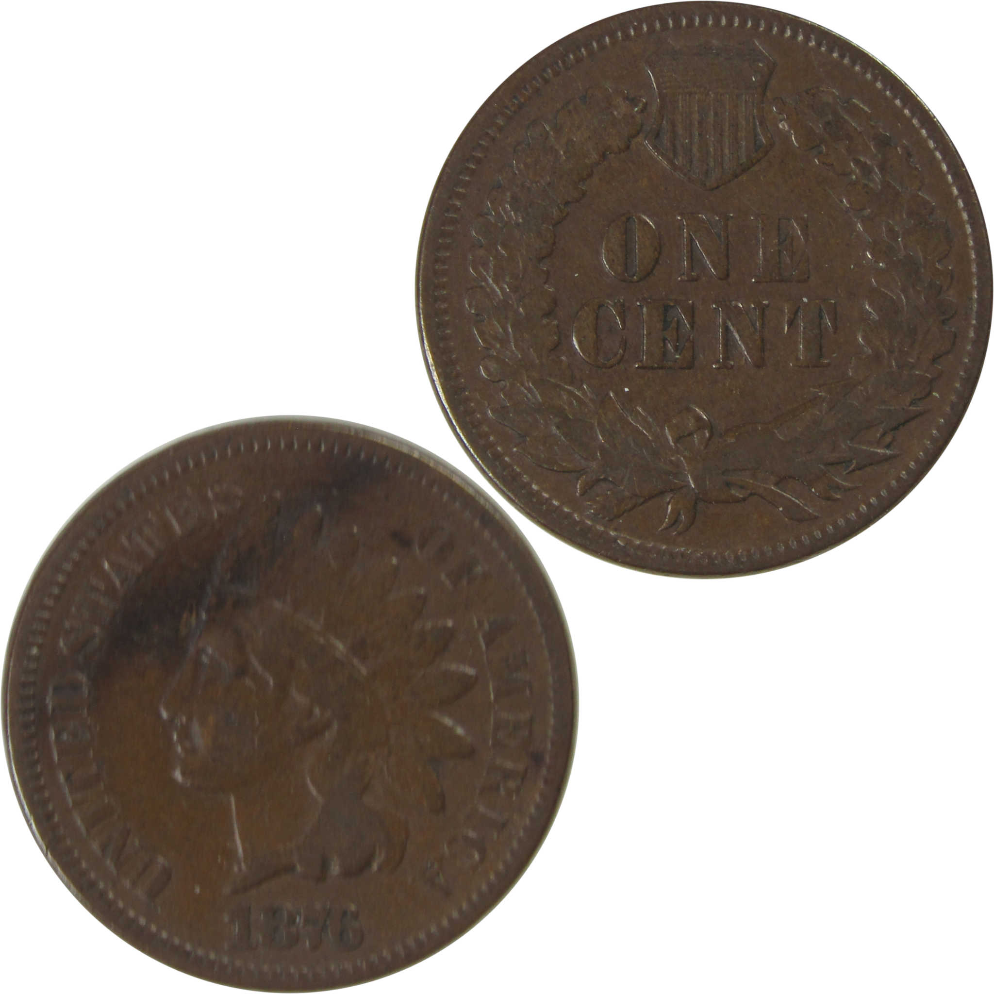 1876 Indian Head Cent VG Very Good Penny 1c Coin SKU:I23181