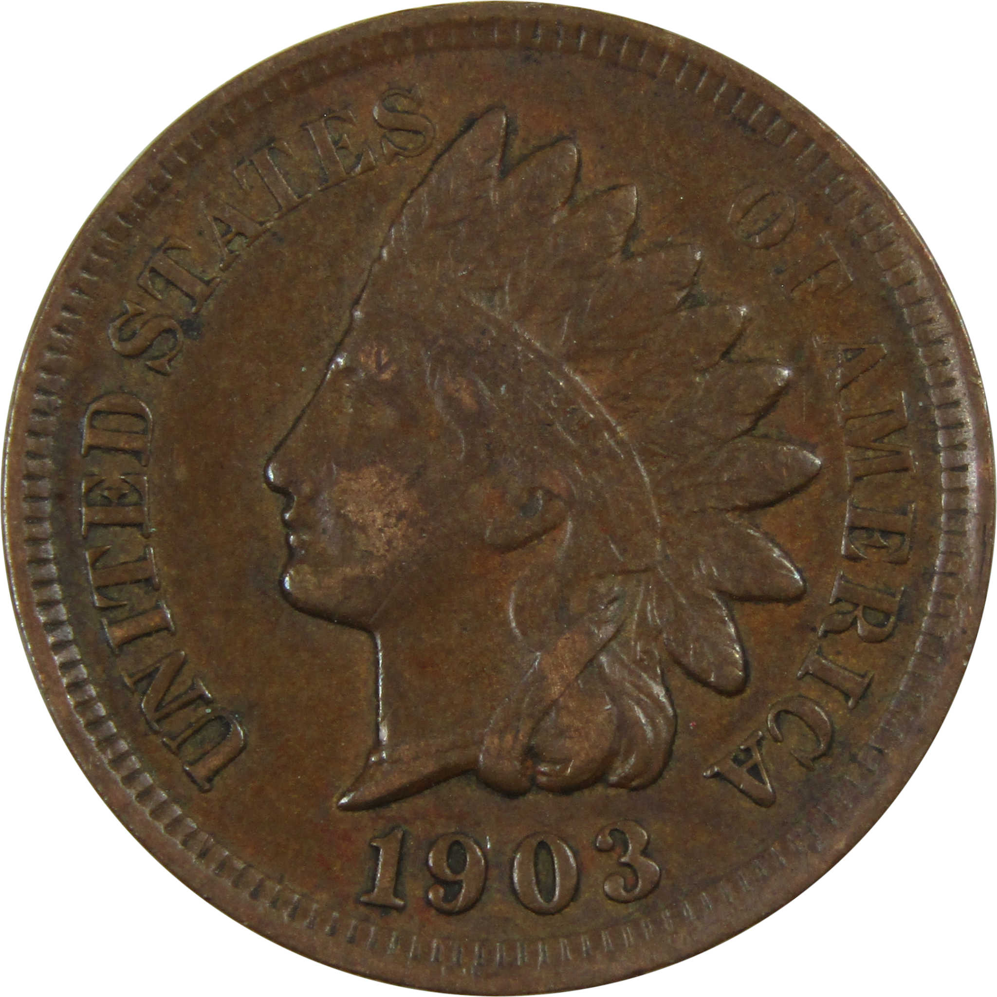 1903 Indian Head Cent XF EF Extremely Fine Penny 1c Coin SKU:I12484