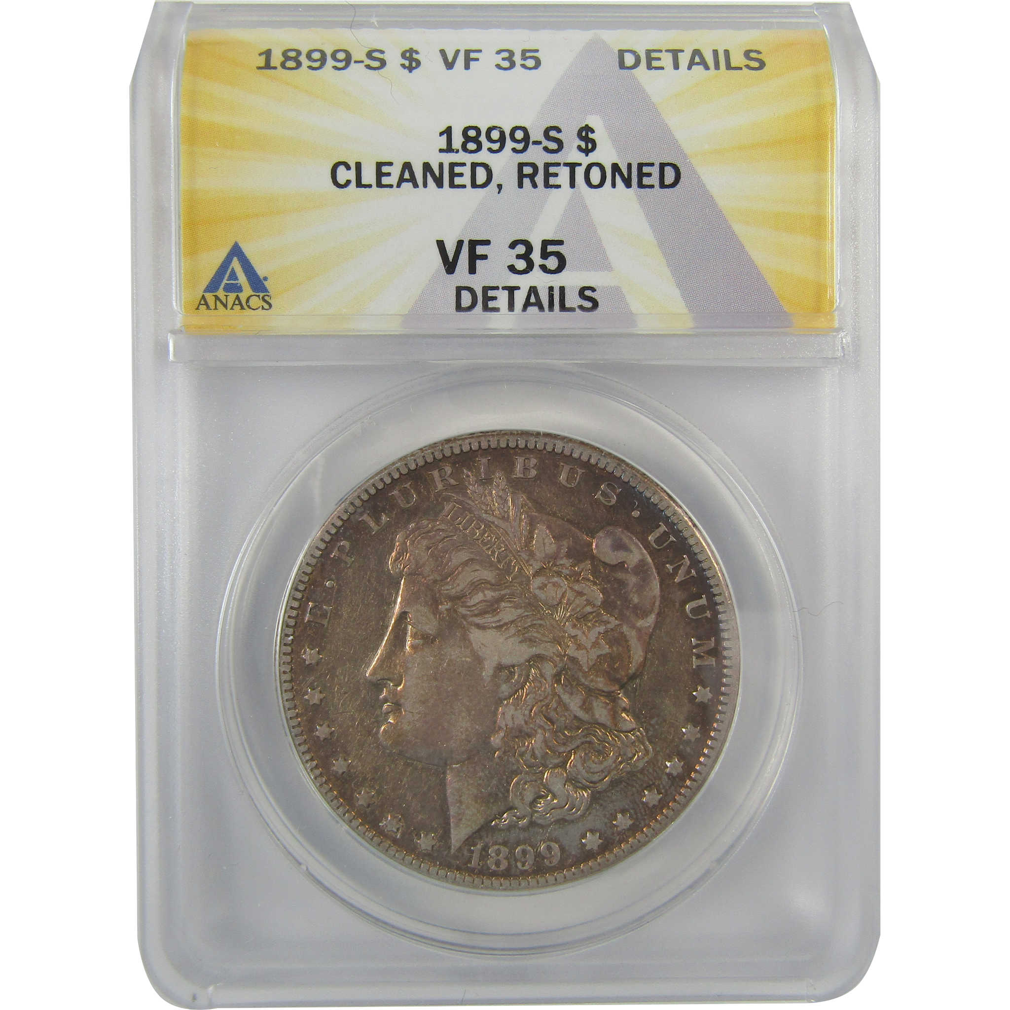 1899 S Morgan Dollar VF 35 Details ANACS Silver $1 Coin SKU:I19052 - Morgan coin - Morgan silver dollar - Morgan silver dollar for sale - Profile Coins &amp; Collectibles