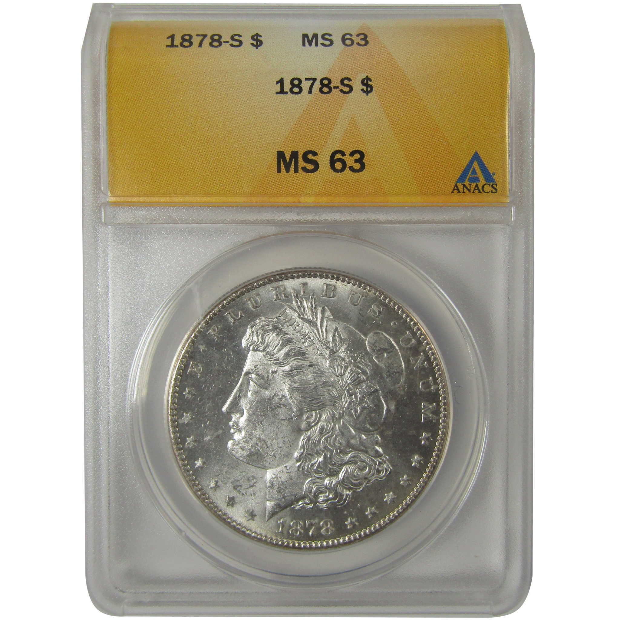 1878 S Morgan Dollar MS 63 ANACS Silver Uncirculated SKU:I23140 - Morgan coin - Morgan silver dollar - Morgan silver dollar for sale - Profile Coins &amp; Collectibles