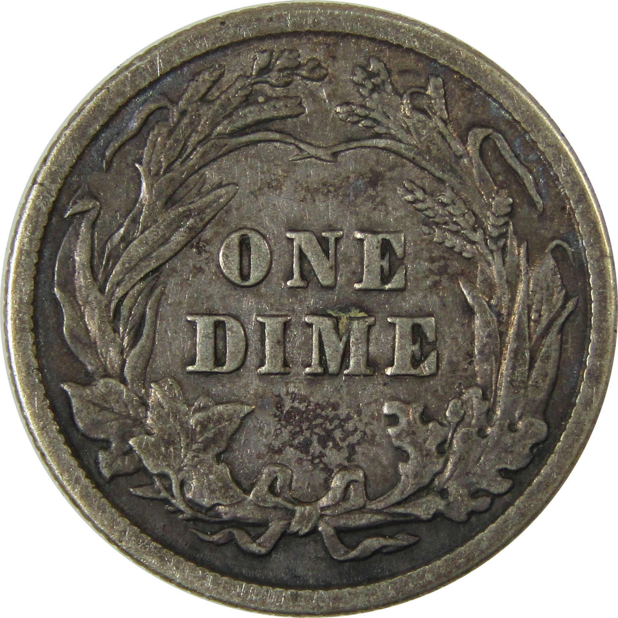 1915 Barber Silver Dime F Fine Details 10c Coin Collectible SKU:CP969