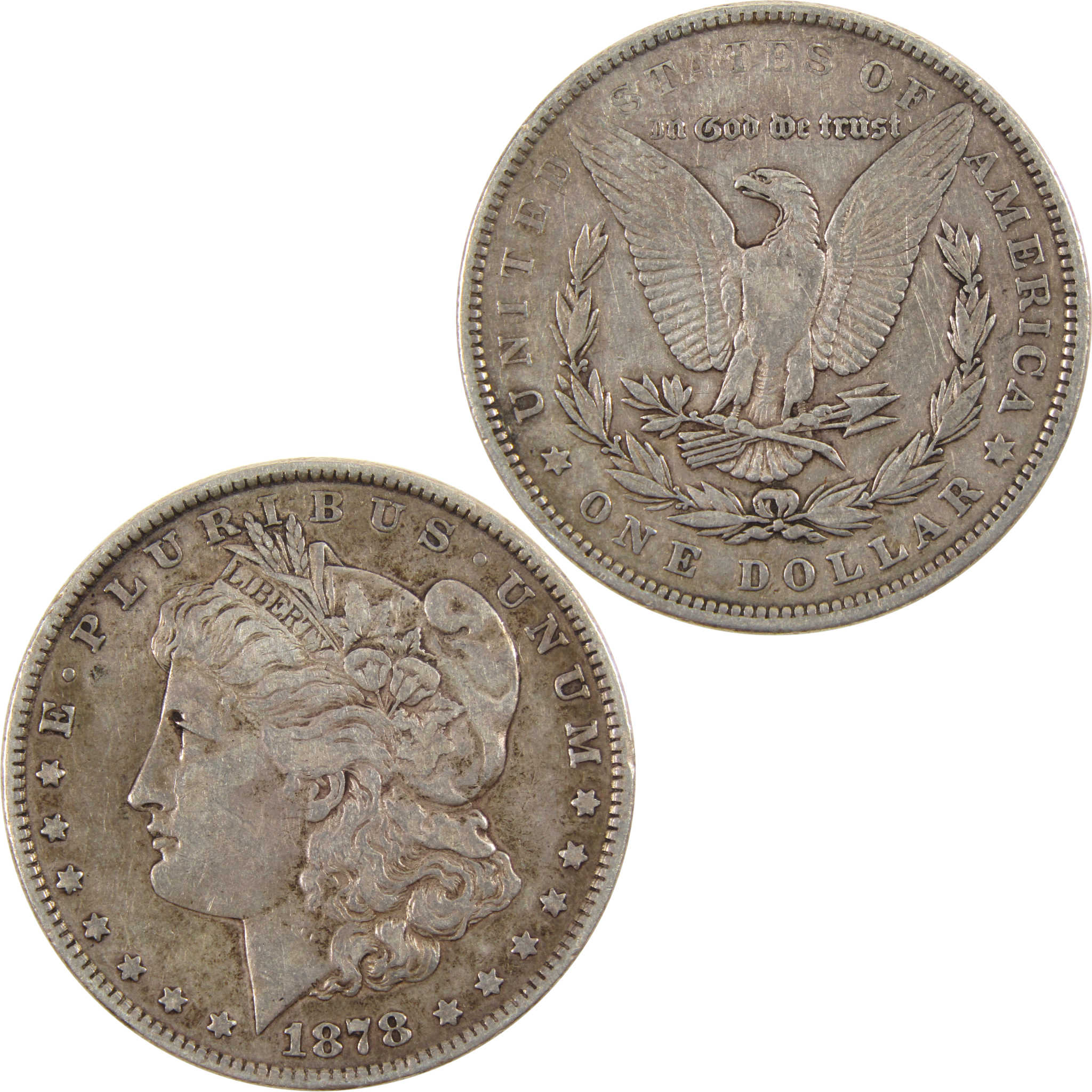 1878 7TF Rev 79 Morgan Dollar VF Very Fine Silver $1 Coin SKU:I9160 - Morgan coin - Morgan silver dollar - Morgan silver dollar for sale - Profile Coins &amp; Collectibles