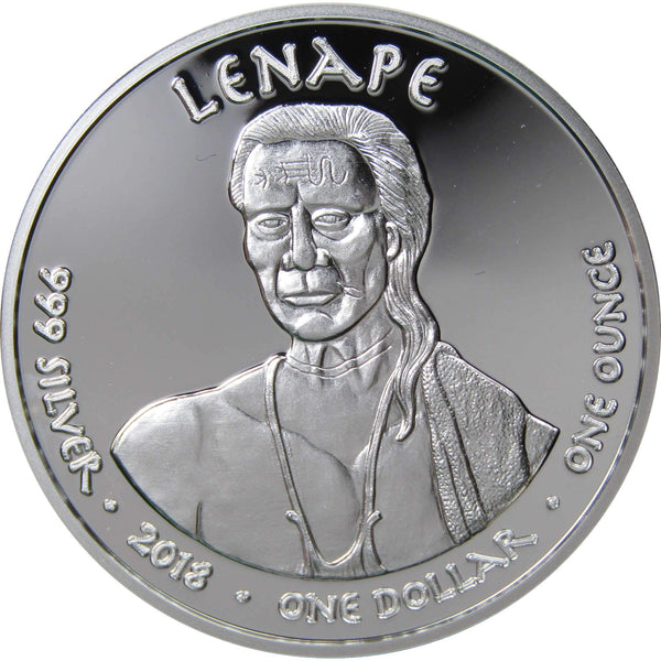 2018 Native American Jamul Lenape Horse 1 oz .999 Silver Proof $1 Coin