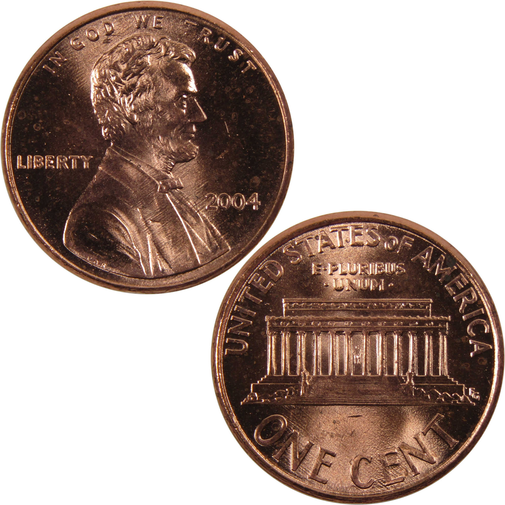 2004 Lincoln Memorial Cent BU Uncirculated Penny 1c Coin