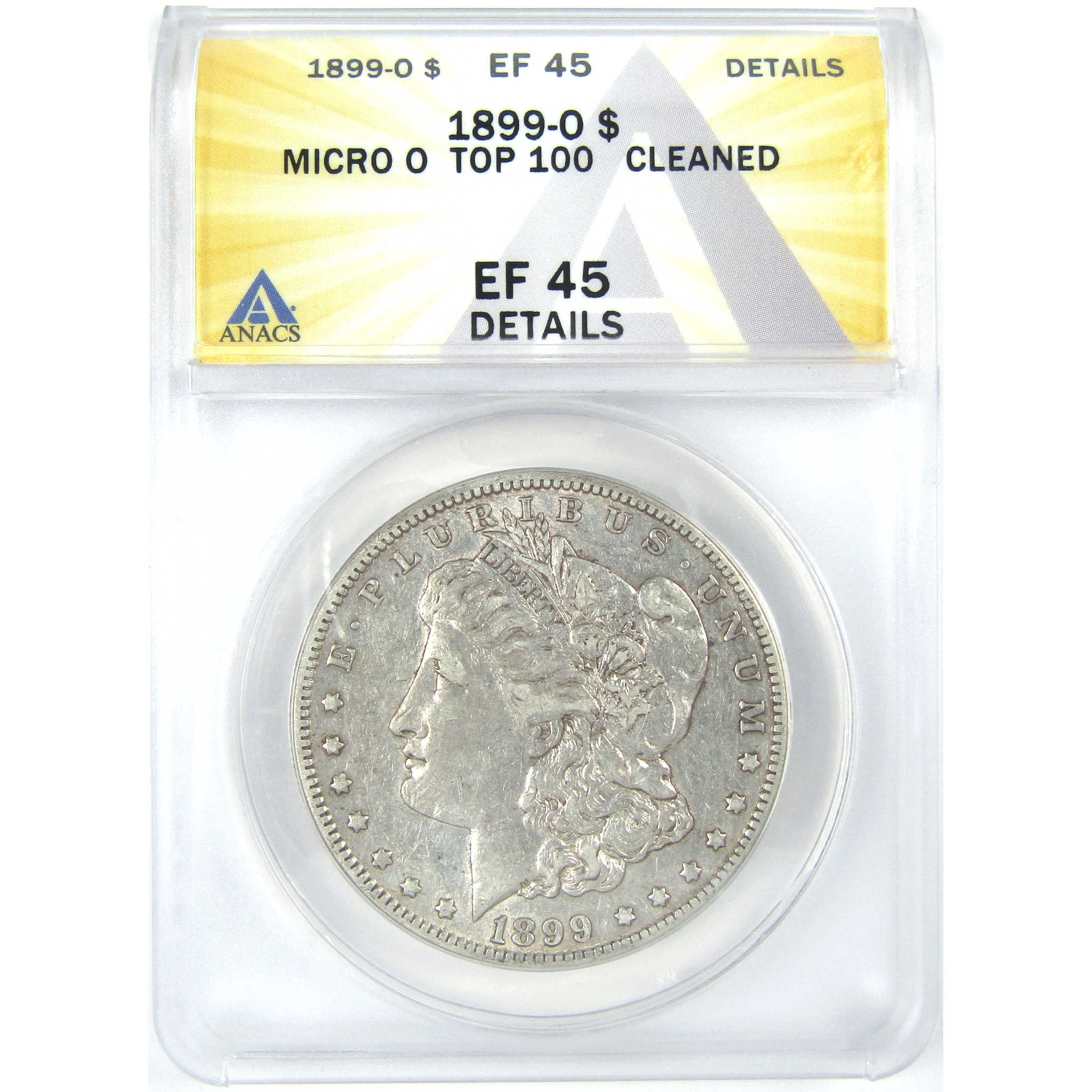 1899 O Micro O Top 100 Morgan Dollar EF 45 Details ANACS SKU:I16225 - Morgan coin - Morgan silver dollar - Morgan silver dollar for sale - Profile Coins &amp; Collectibles