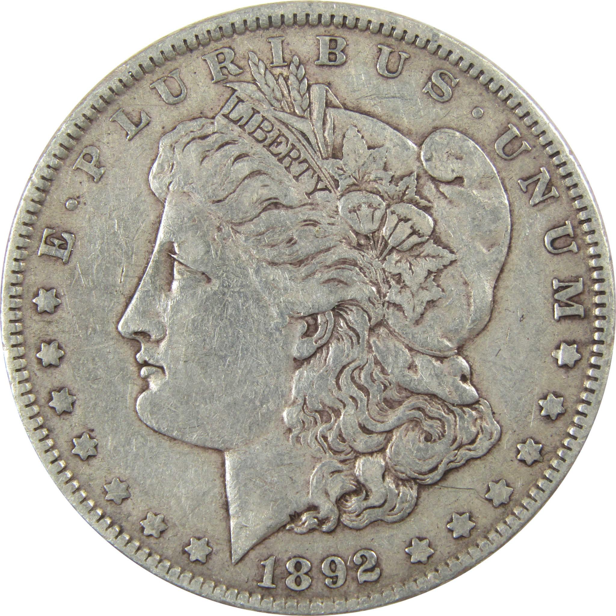 1892 Morgan Silver Dollar VF Very Fine Details $1 Coin SKU:I24984 - Morgan coin - Morgan silver dollar - Morgan silver dollar for sale - Profile Coins &amp; Collectibles