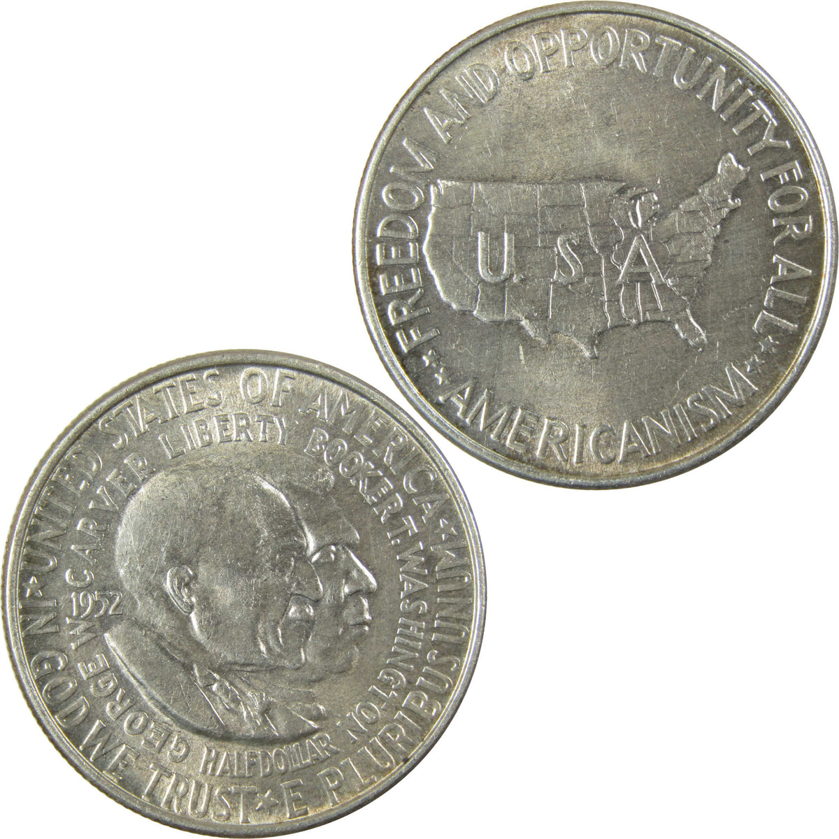 1952 Washington-Carver Silver 50c AU About Uncirculated SKU:CP1591