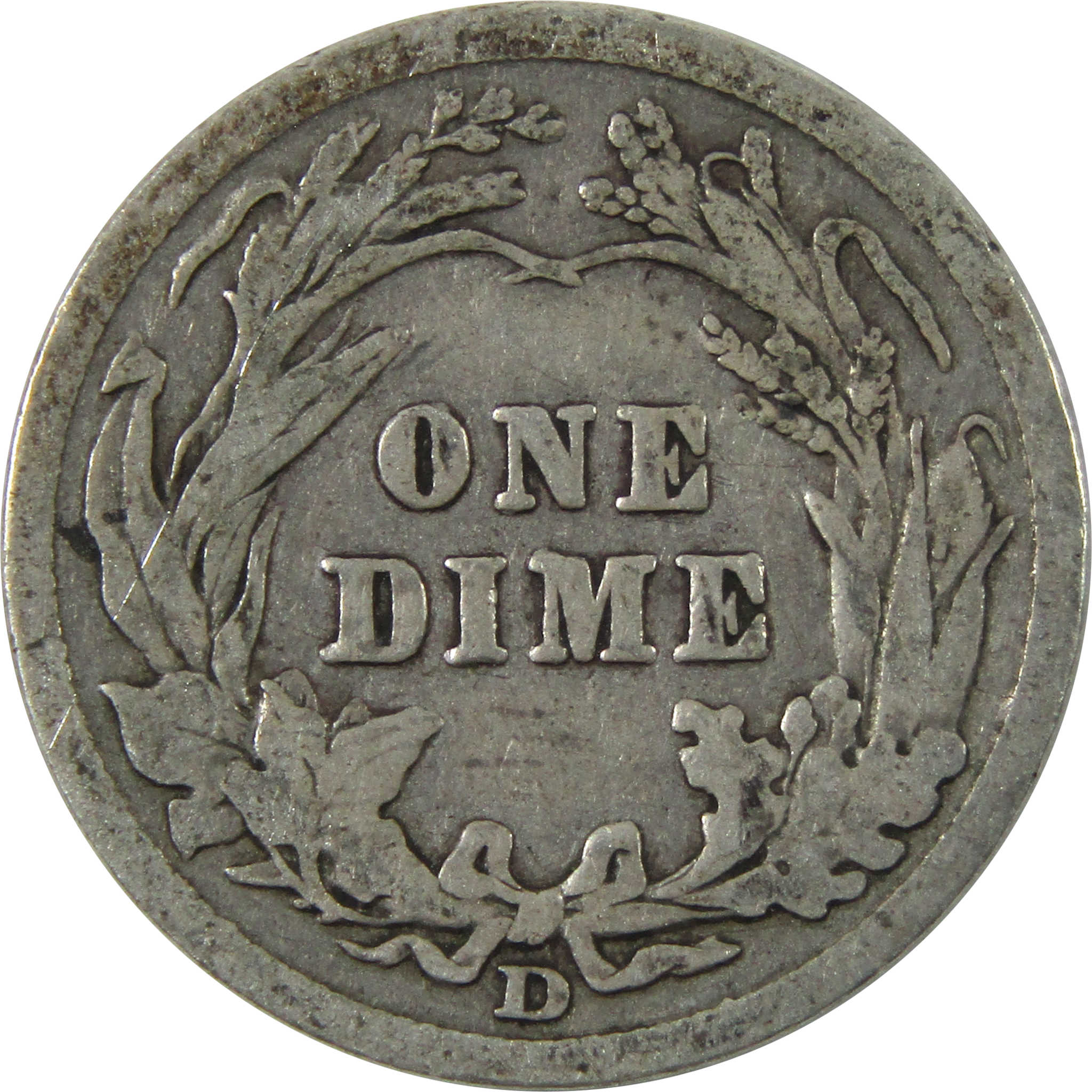 1907 D Barber Dime G Good Silver 10c Coin SKU:I14152