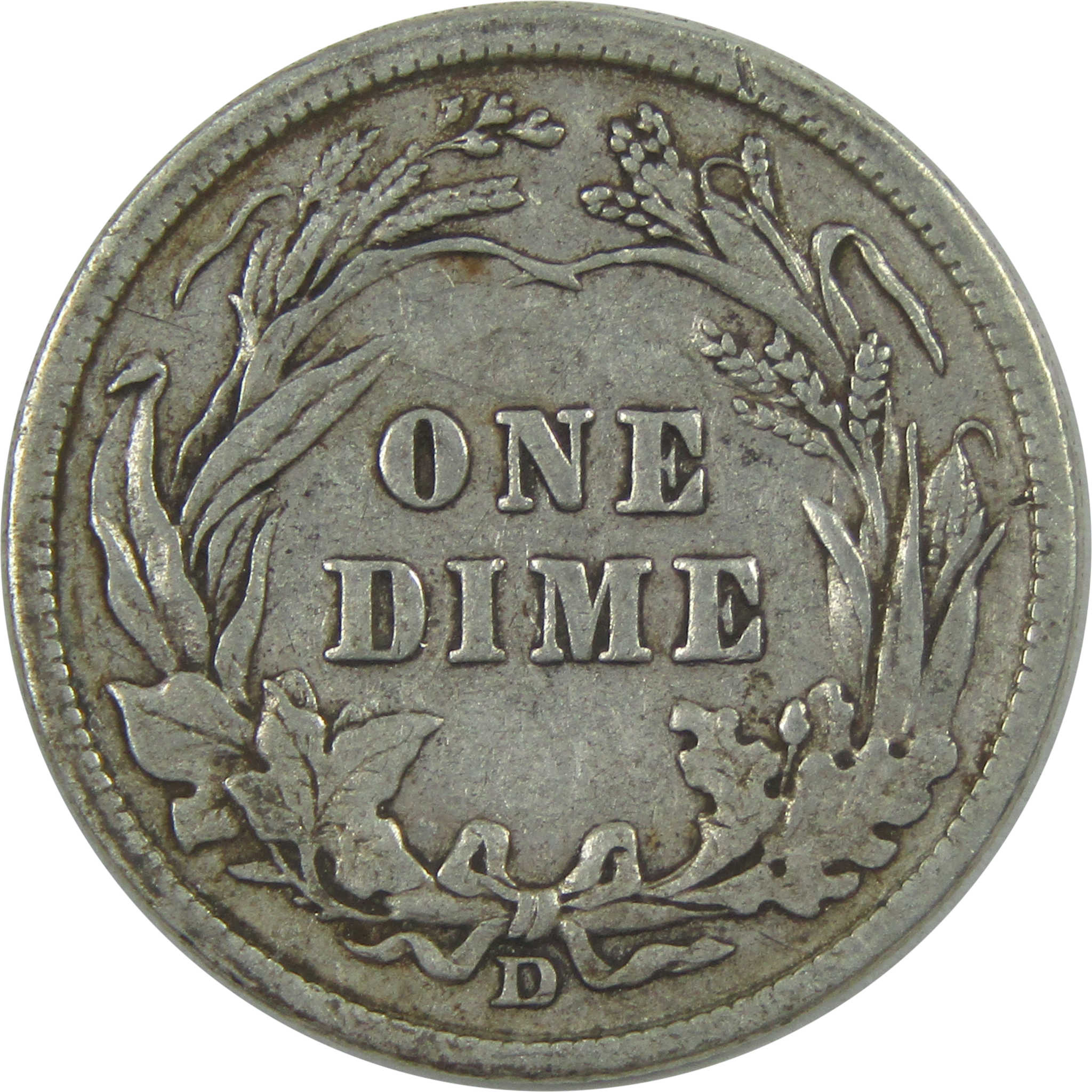 1914 D Barber Dime VF Very Fine Silver 10c Coin SKU:I15422