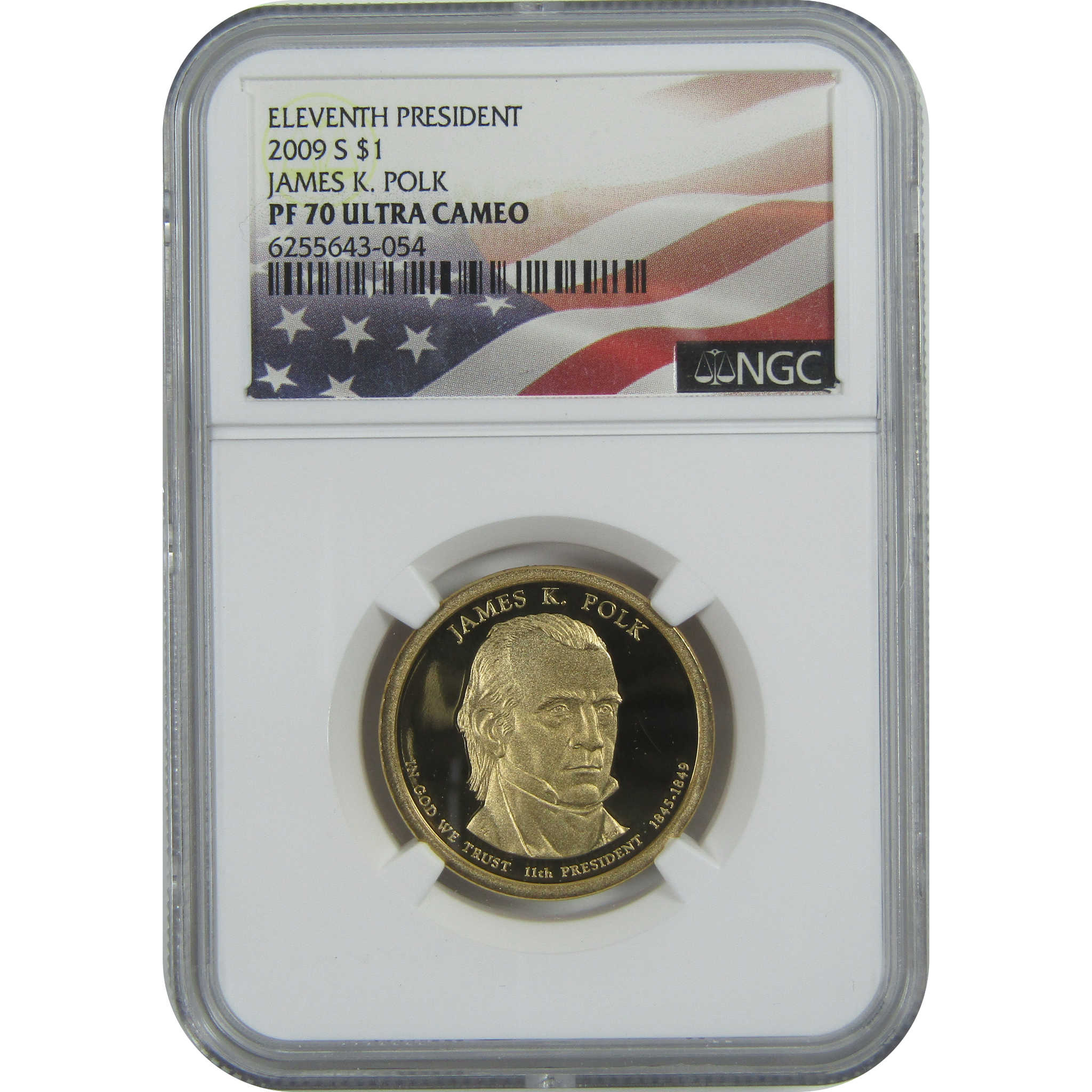 2009 S James K. Polk Presidential Dollar PF 70 UCAM NGC SKU:CPC9252