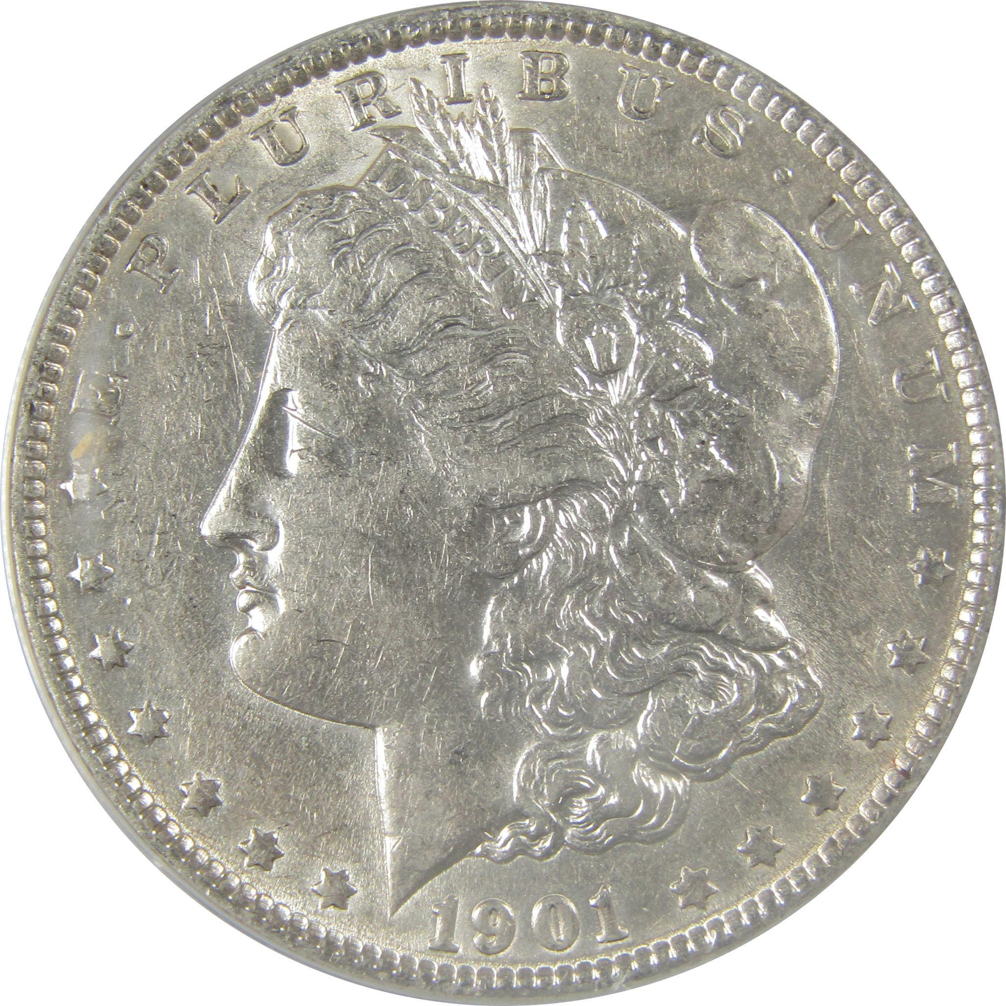 1901 Morgan Dollar AU 50 Details ANACS Silver $1 Coin SKU:I21277 - Morgan coin - Morgan silver dollar - Morgan silver dollar for sale - Profile Coins &amp; Collectibles