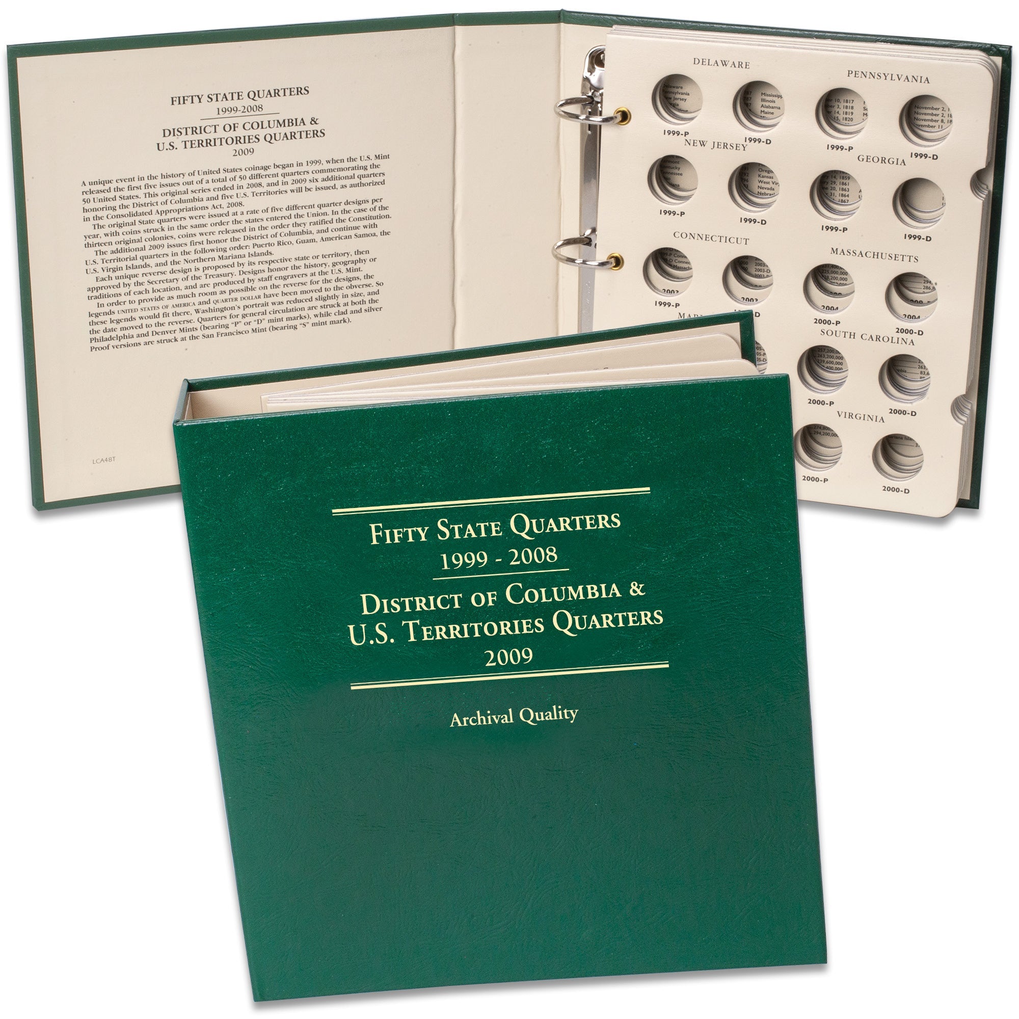 1999-2009 P&D 50 State and D.C. & U.S. Territories Quarter Coin Album