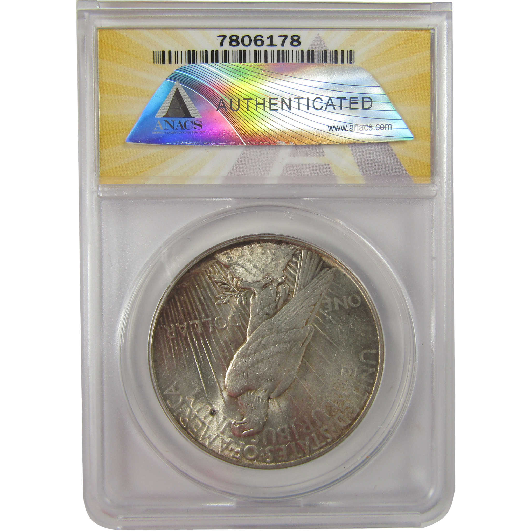 1935 Peace Dollar AU 58 ANACS Silver $1 Coin SKU:I20908