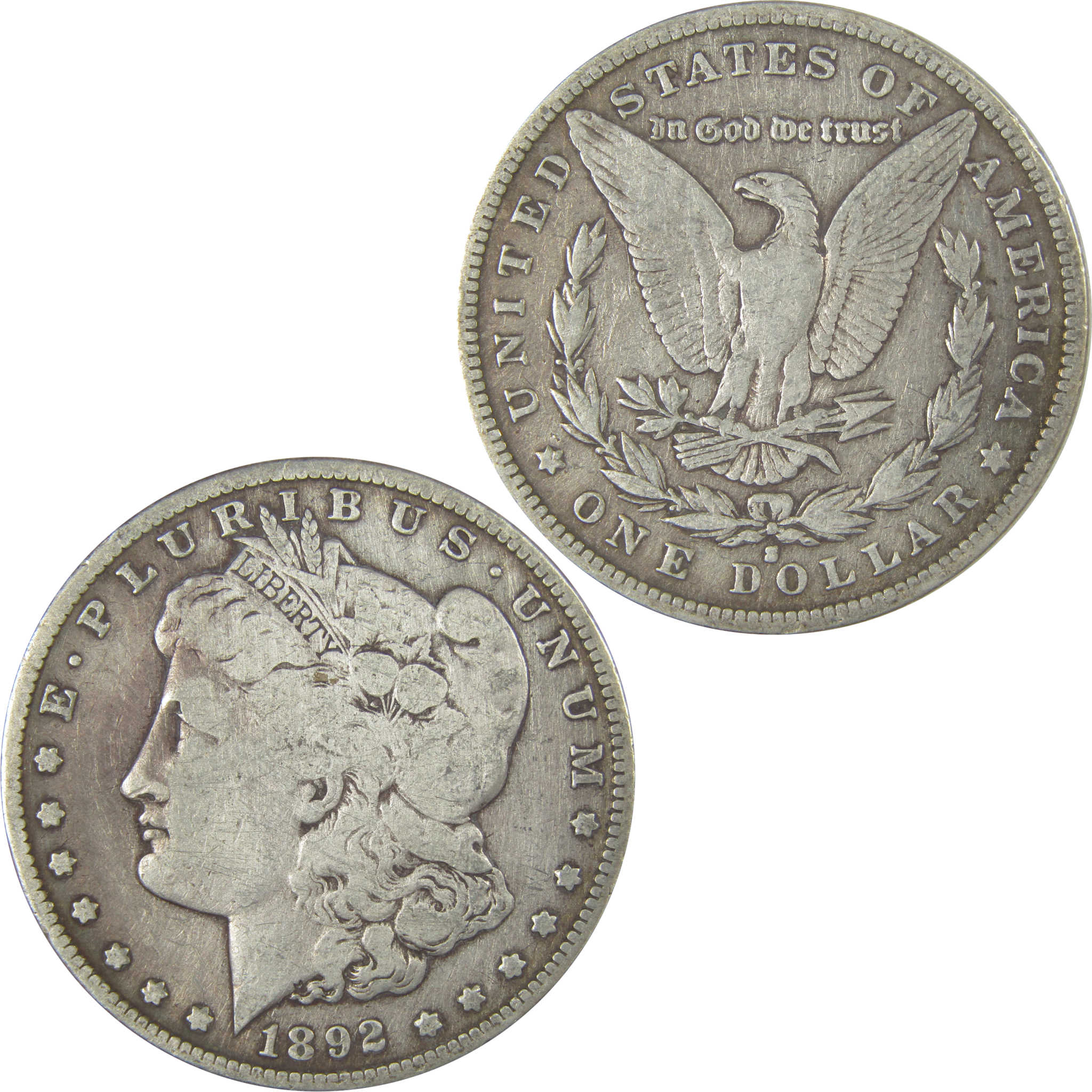 1892 S Morgan Dollar VG Very Good Details Silver $1 Coin SKU:CPC0981 - Morgan coin - Morgan silver dollar - Morgan silver dollar for sale - Profile Coins &amp; Collectibles