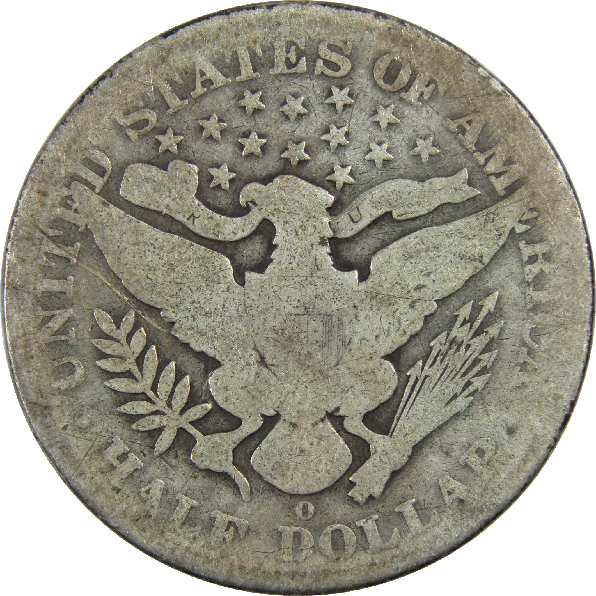 1895 O Barber Half Dollar AG About Good Silver 50c Coin SKU:I12554