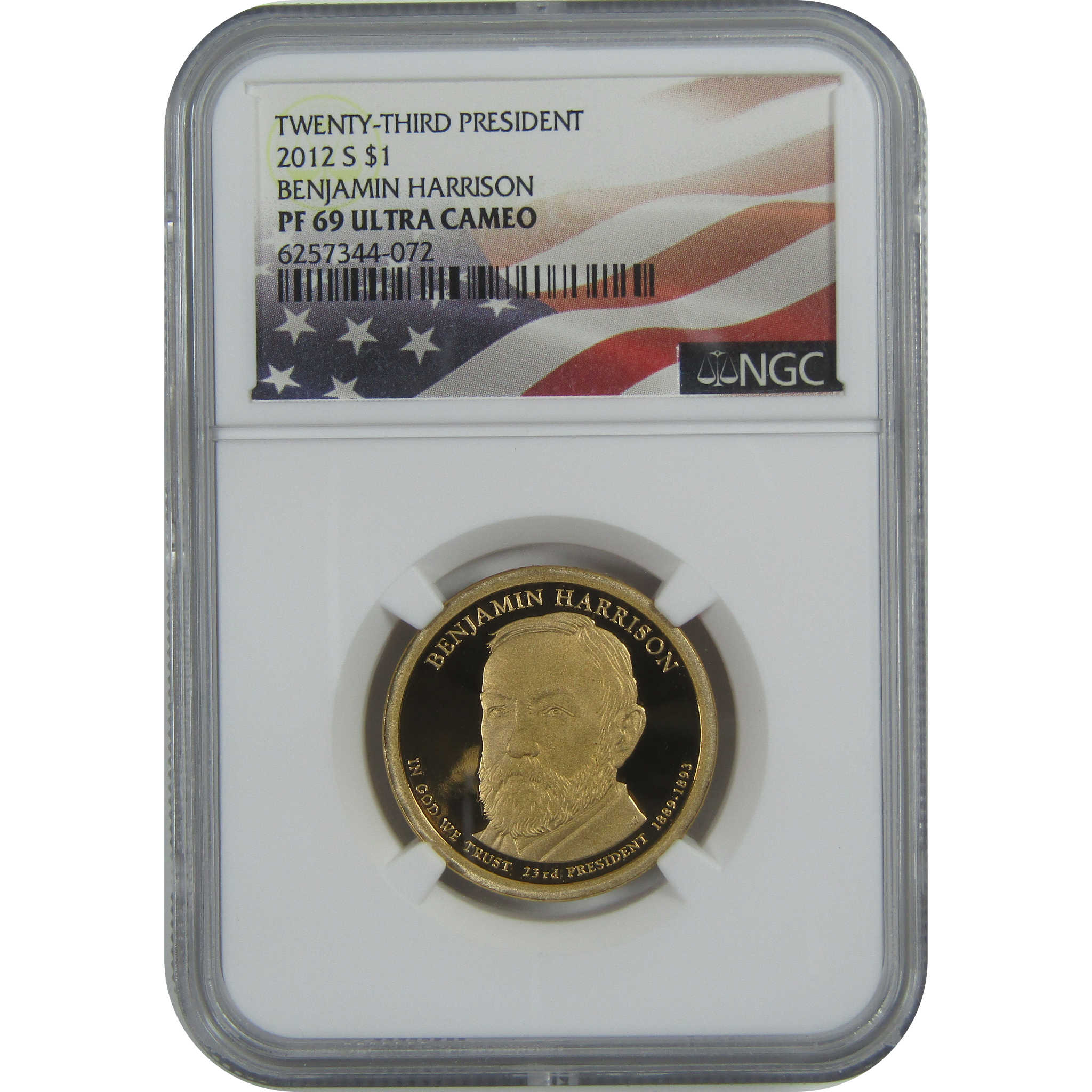 2012 S Harrison Presidential Dollar PF 69 UCAM NGC SKU:CPC9269