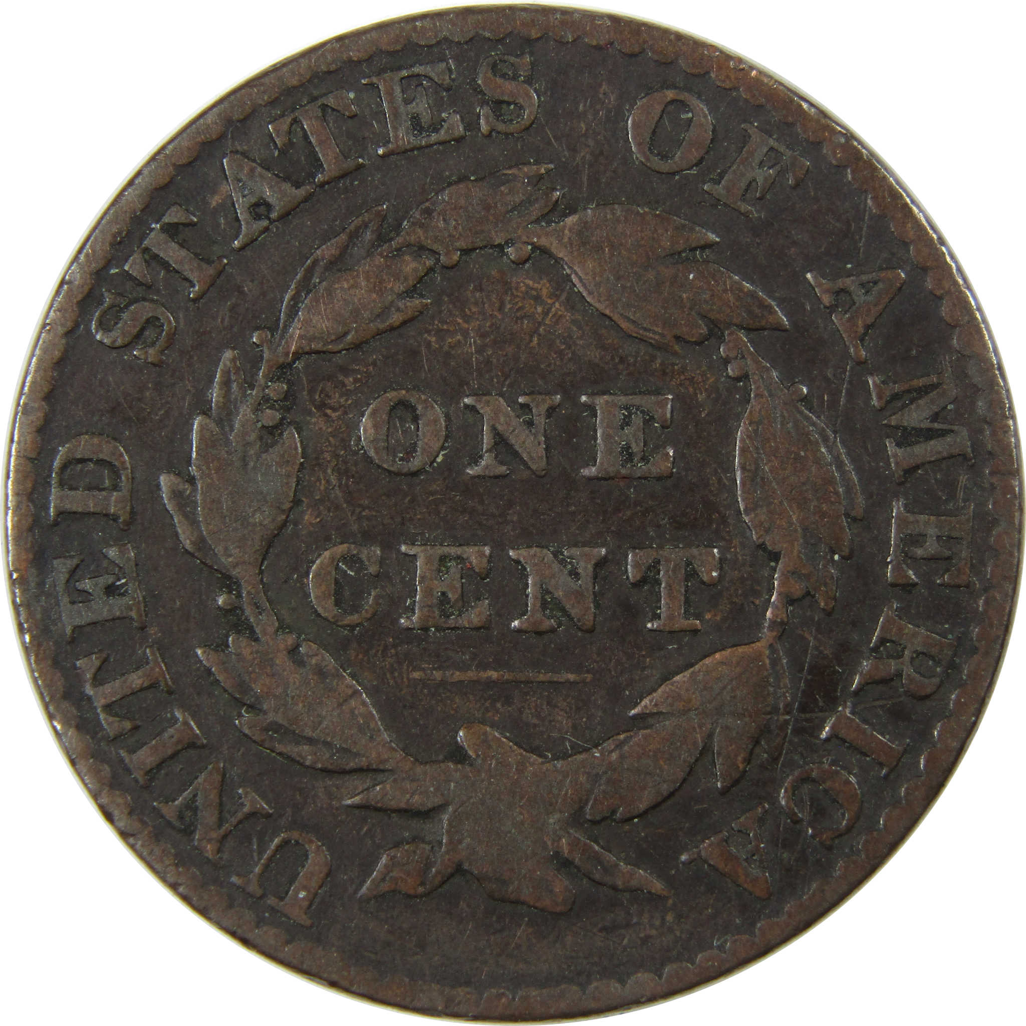 1827 Coronet Head Large Cent VG Very Good Copper Penny SKU:I23924