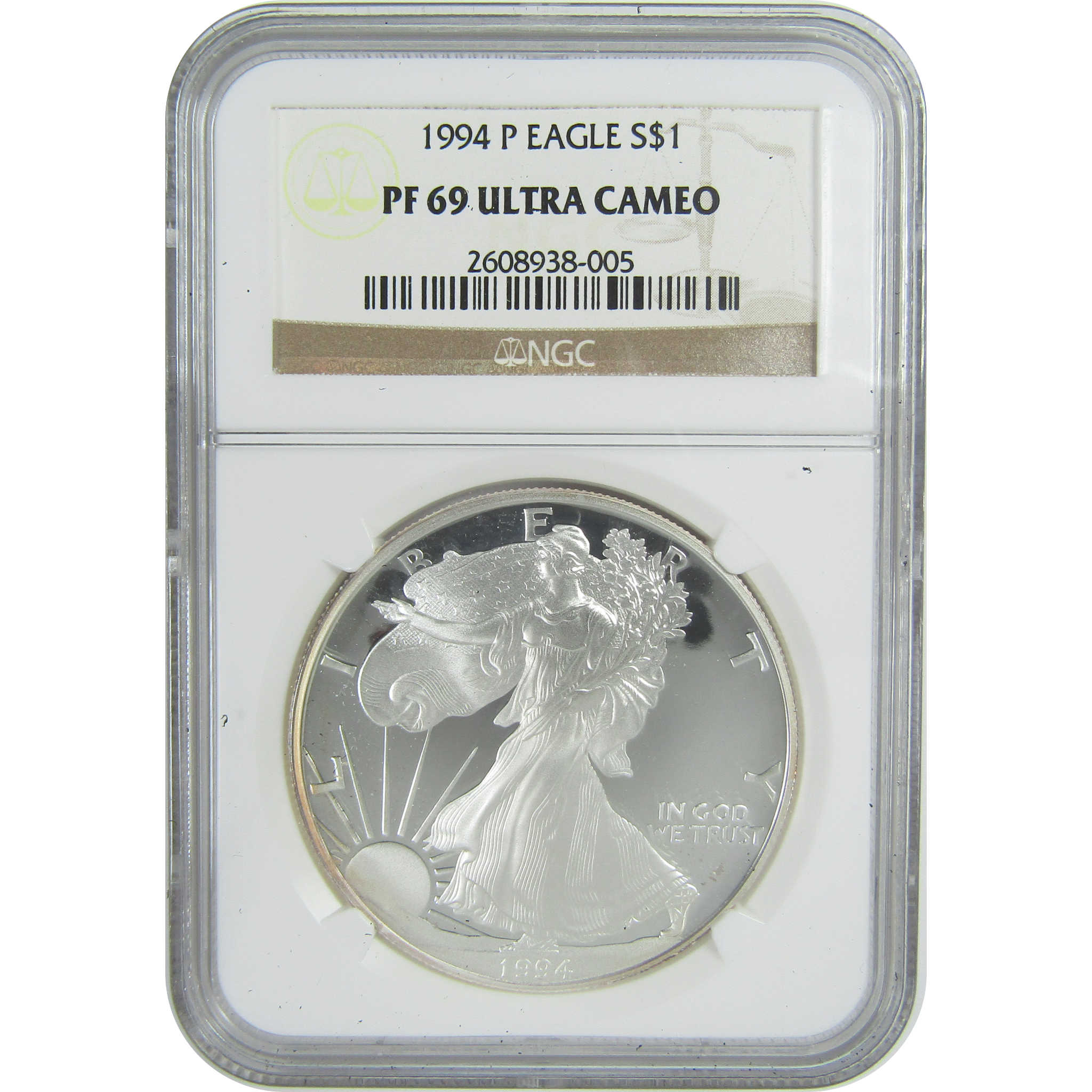 1994 P American Silver Eagle PF 69 UCAM NGC Proof $1 SKU:CPC9474