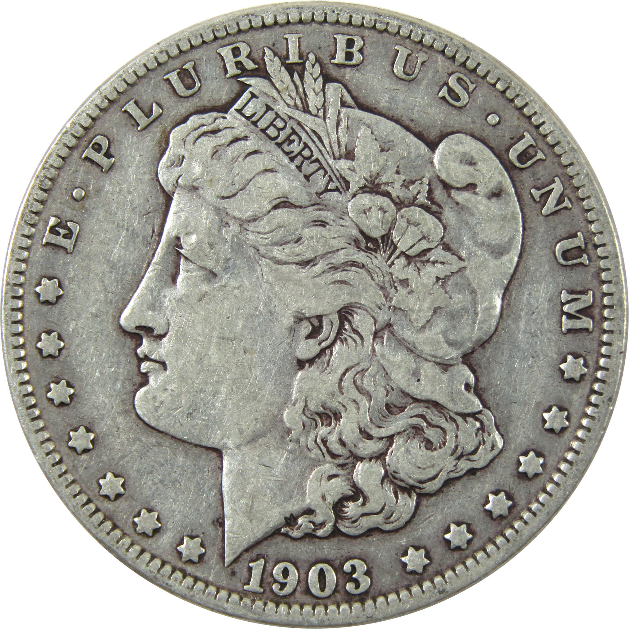 1903 Morgan Dollar F Fine Silver $1 Coin SKU:I14174