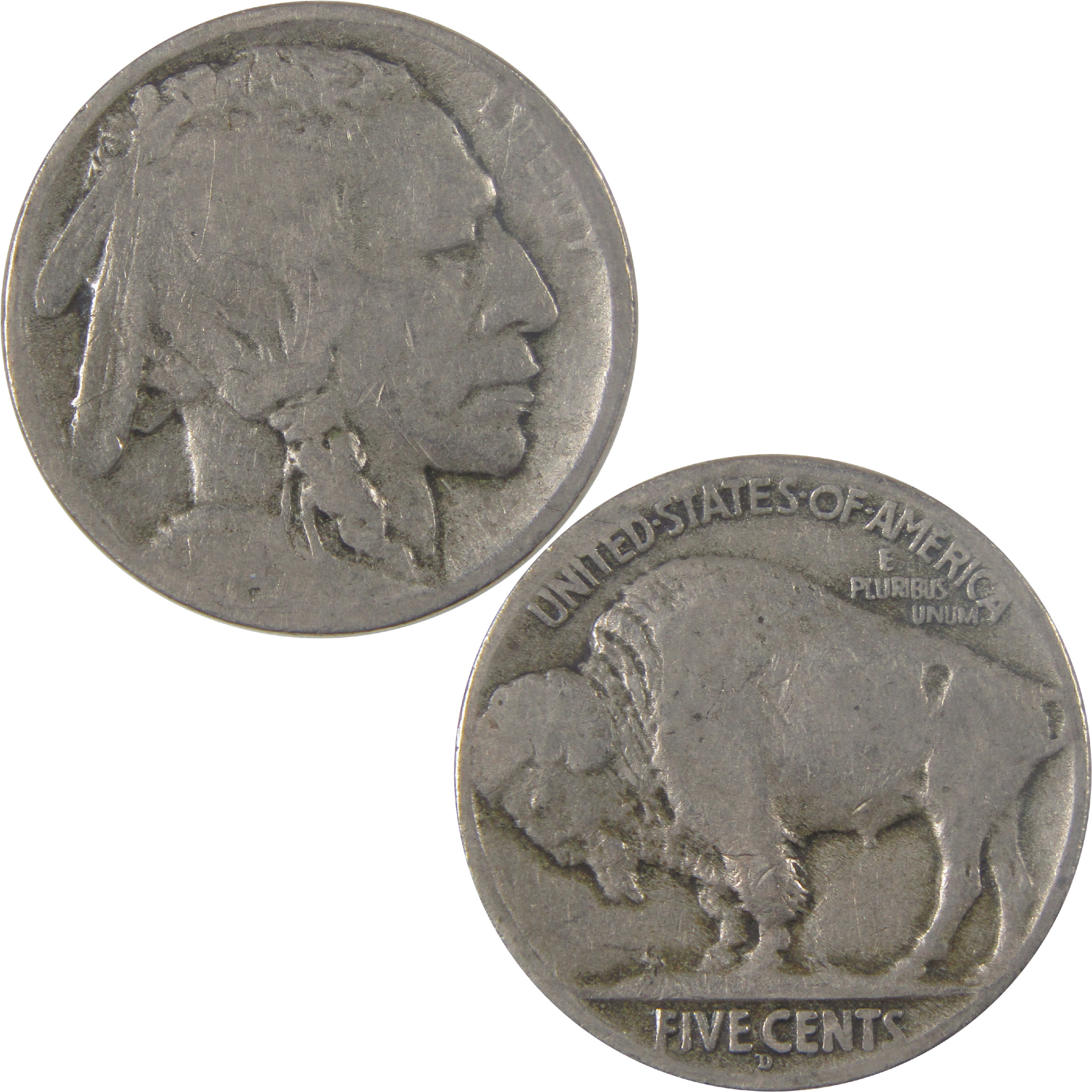 1914 D Indian Head Buffalo Nickel AG About Good 5c Coin SKU:I17049