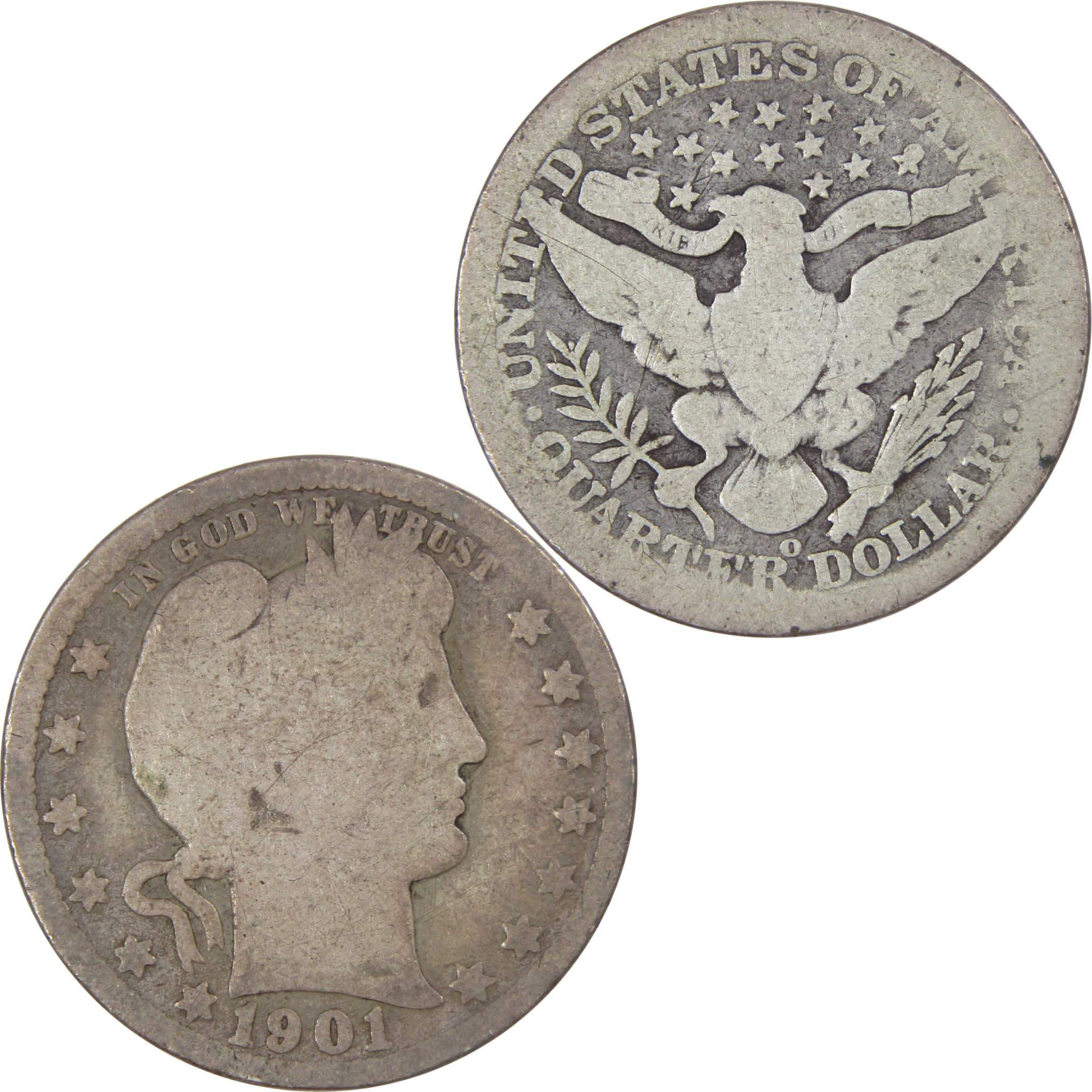 1901 O Barber Quarter AG About Good 90% Silver 25c SKU:IPC2679