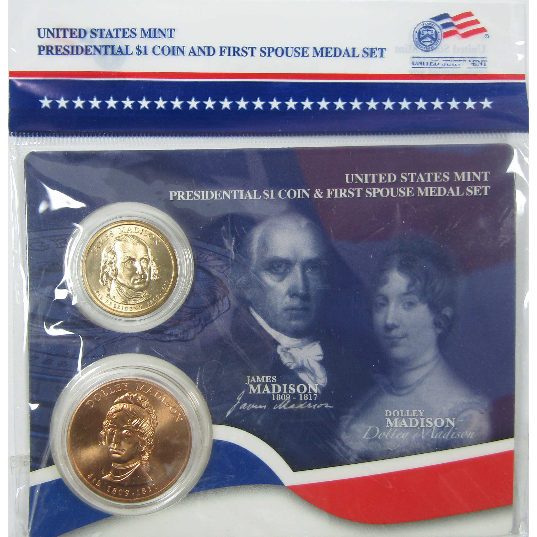 2007 James Madison First Spouse 2 Piece Set Unc SKU:CPC8972