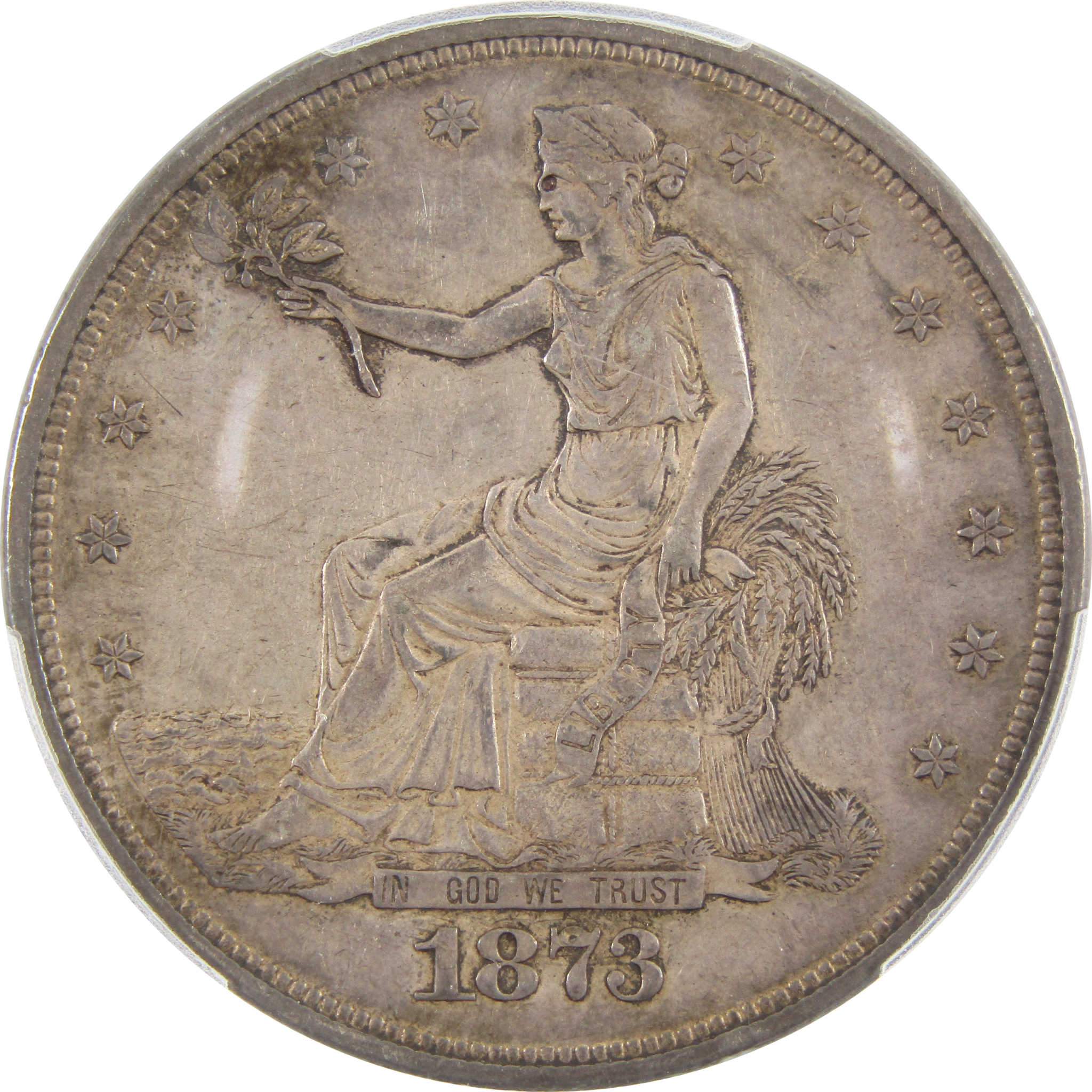 1873 Trade Dollar XF 45 PCGS 90% Silver $1 Coin SKU:I11062