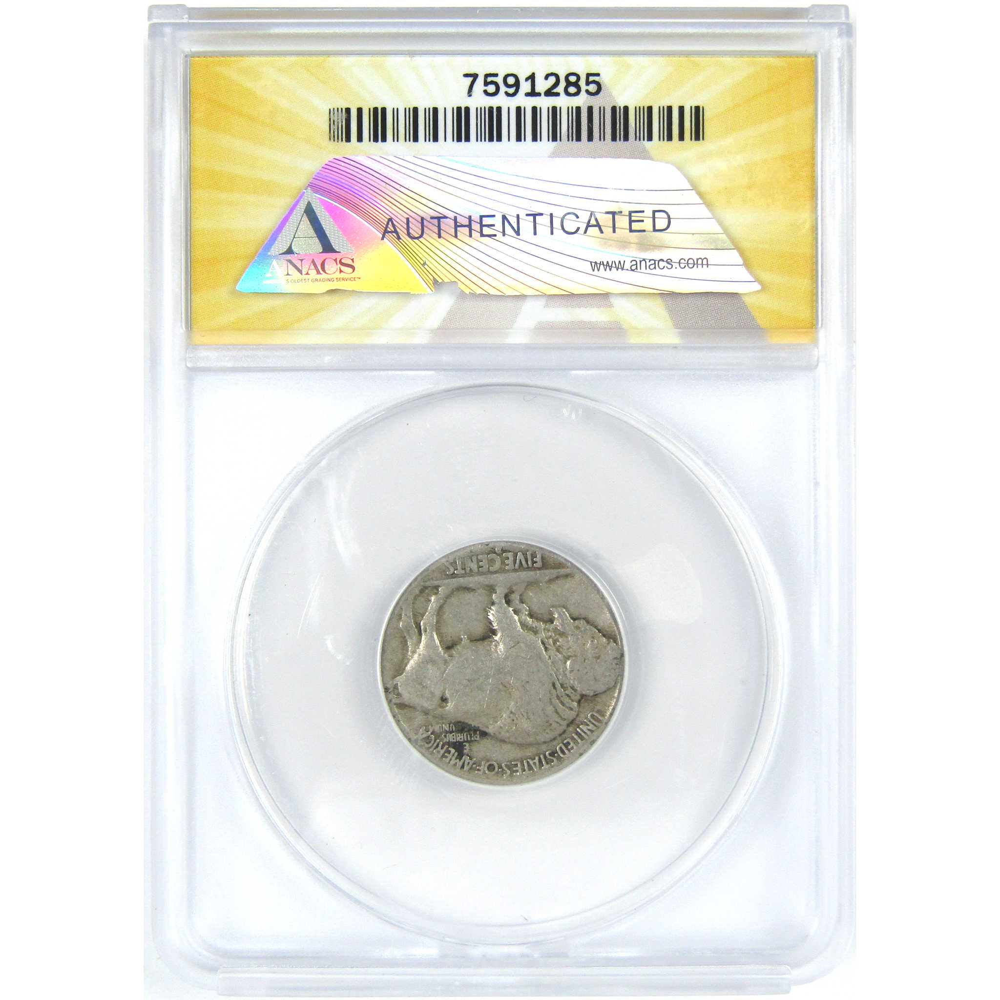 1913 D Type 2 Indian Head Buffalo Nickel VG 8 ANACS 5c Coin SKU:I16280