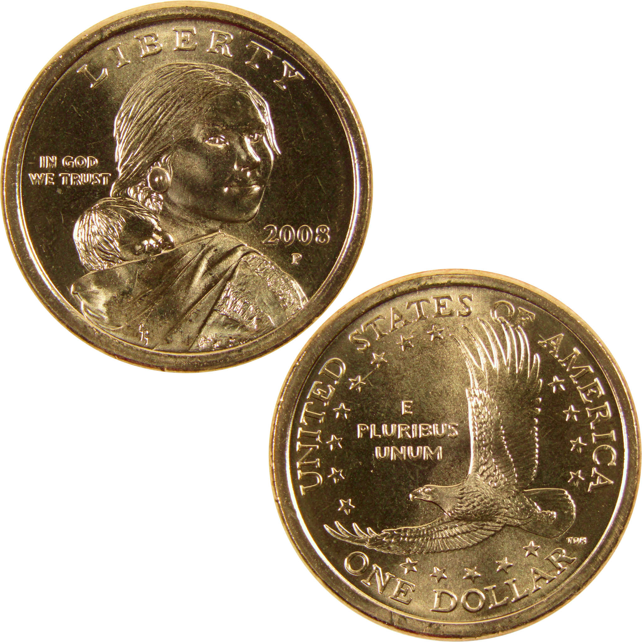 2008 P Sacagawea Native American Dollar BU Uncirculated $1 Coin