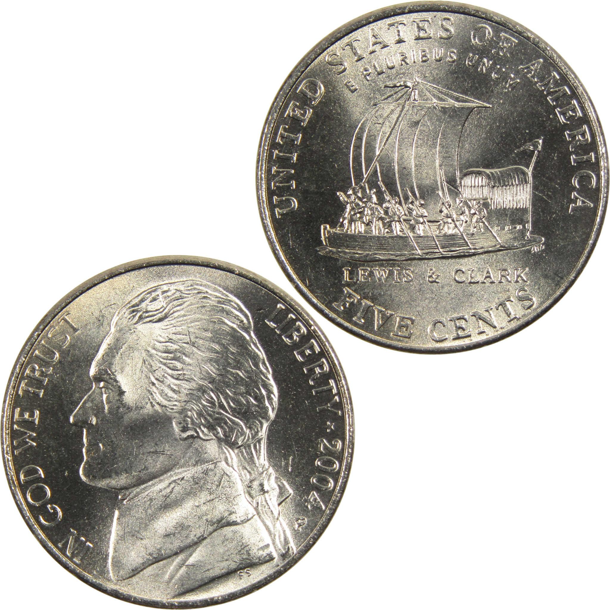 2004 P Keelboat Jefferson Nickel BU Uncirculated 5c Coin