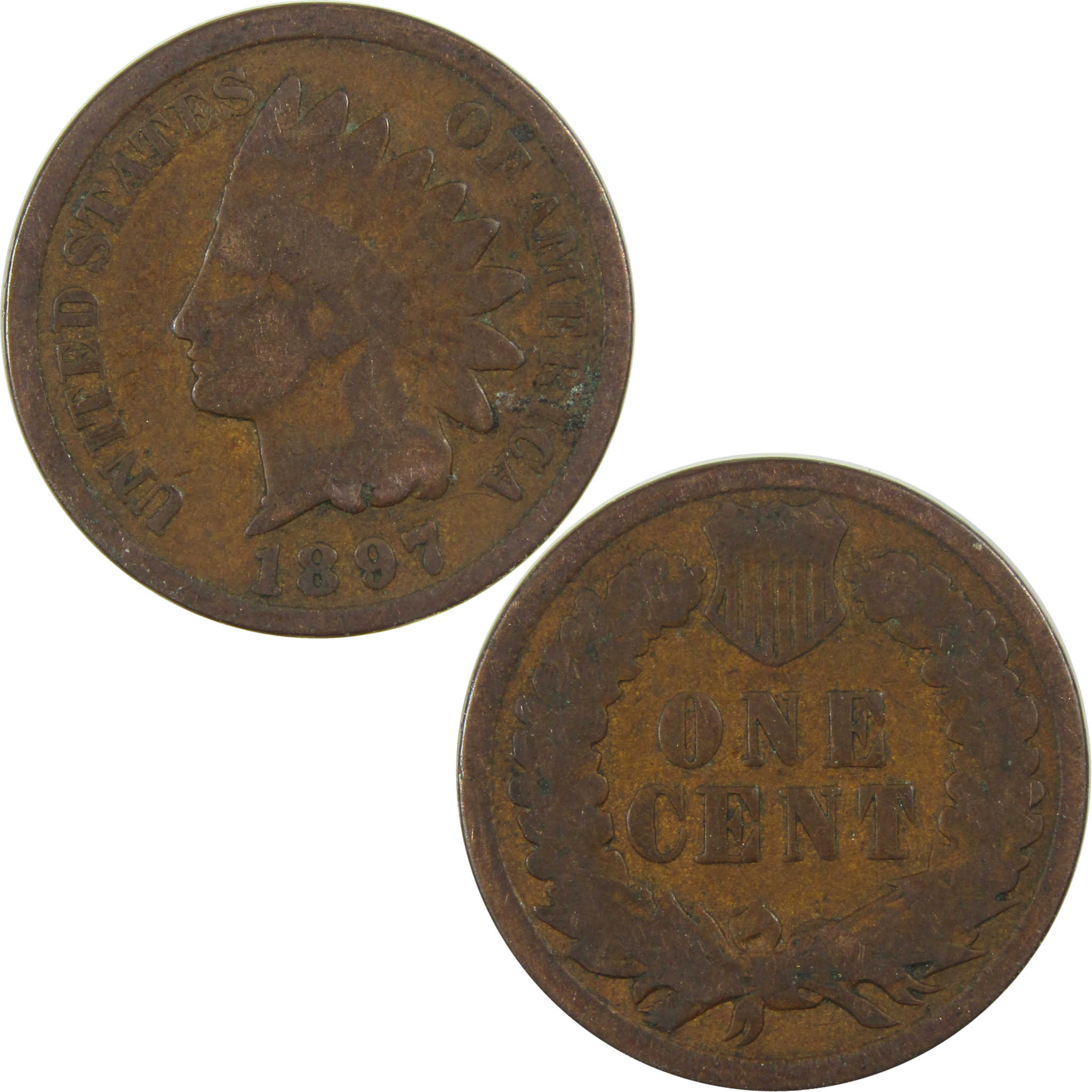 1897 Indian Head Cent G Good Penny 1c Coin SKU:I27031