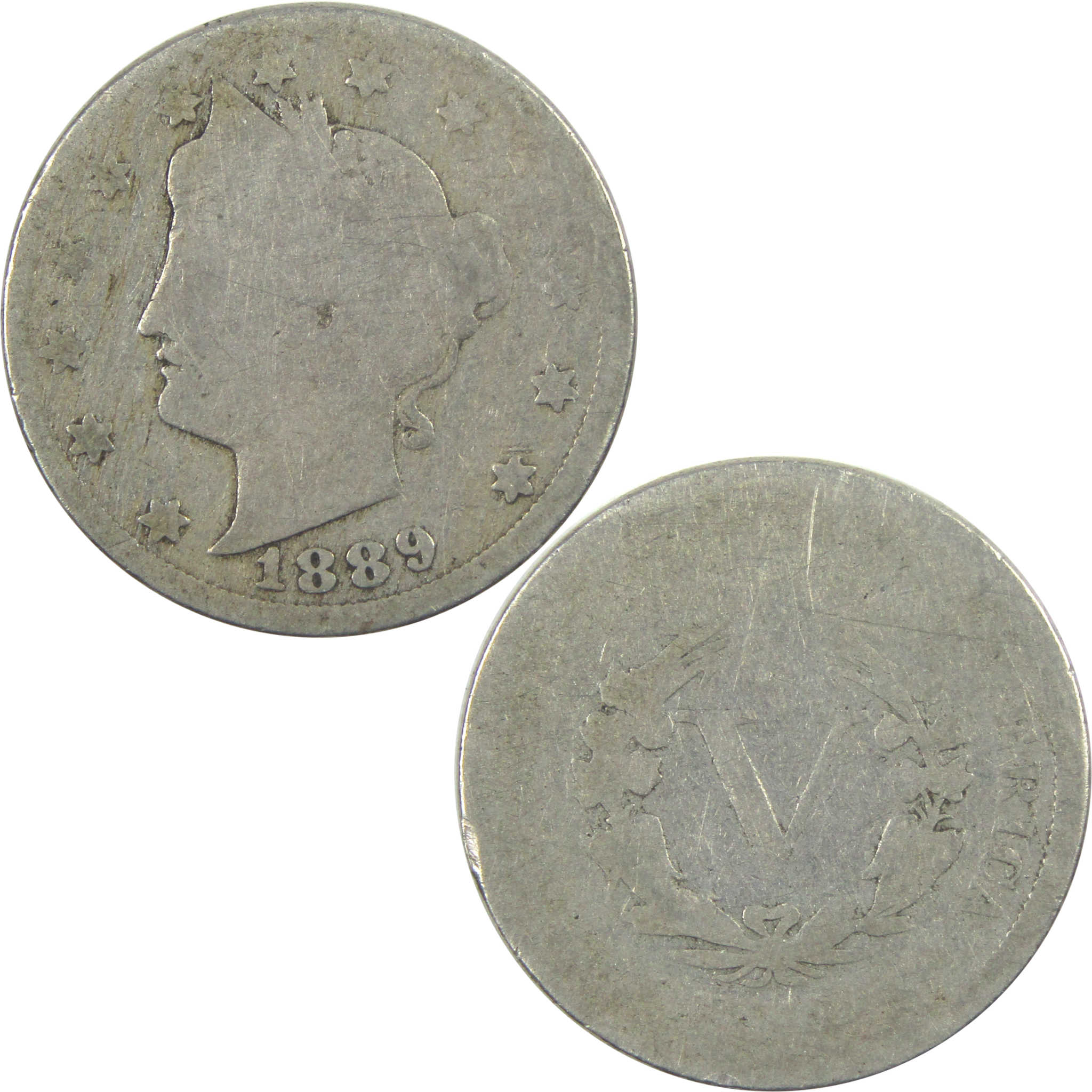 1889 Liberty Head V Nickel AG About Good 5c Coin SKU:I15394