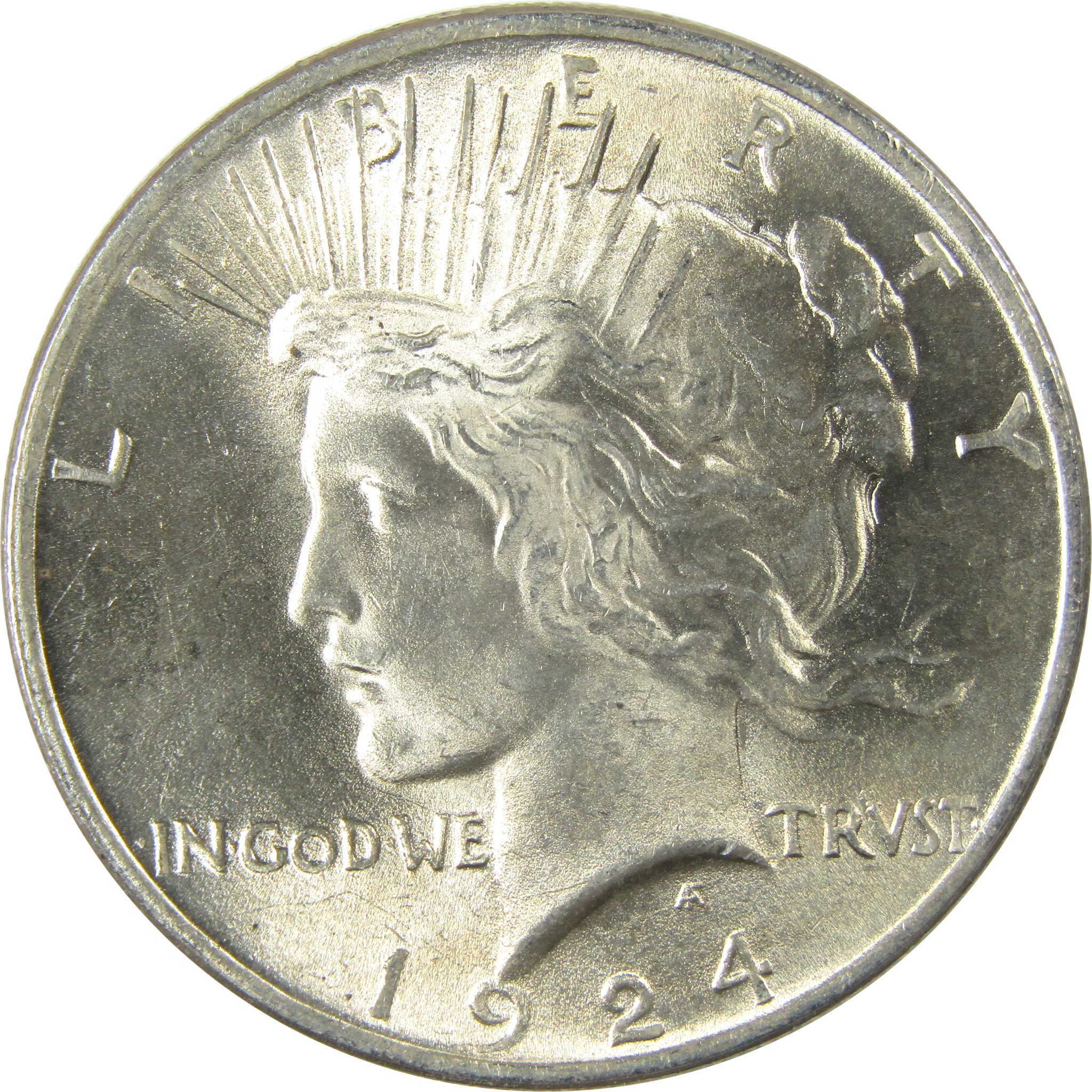 1924 Peace Silver Dollar Uncirculated Mint State $1 Coin SKU:I24759