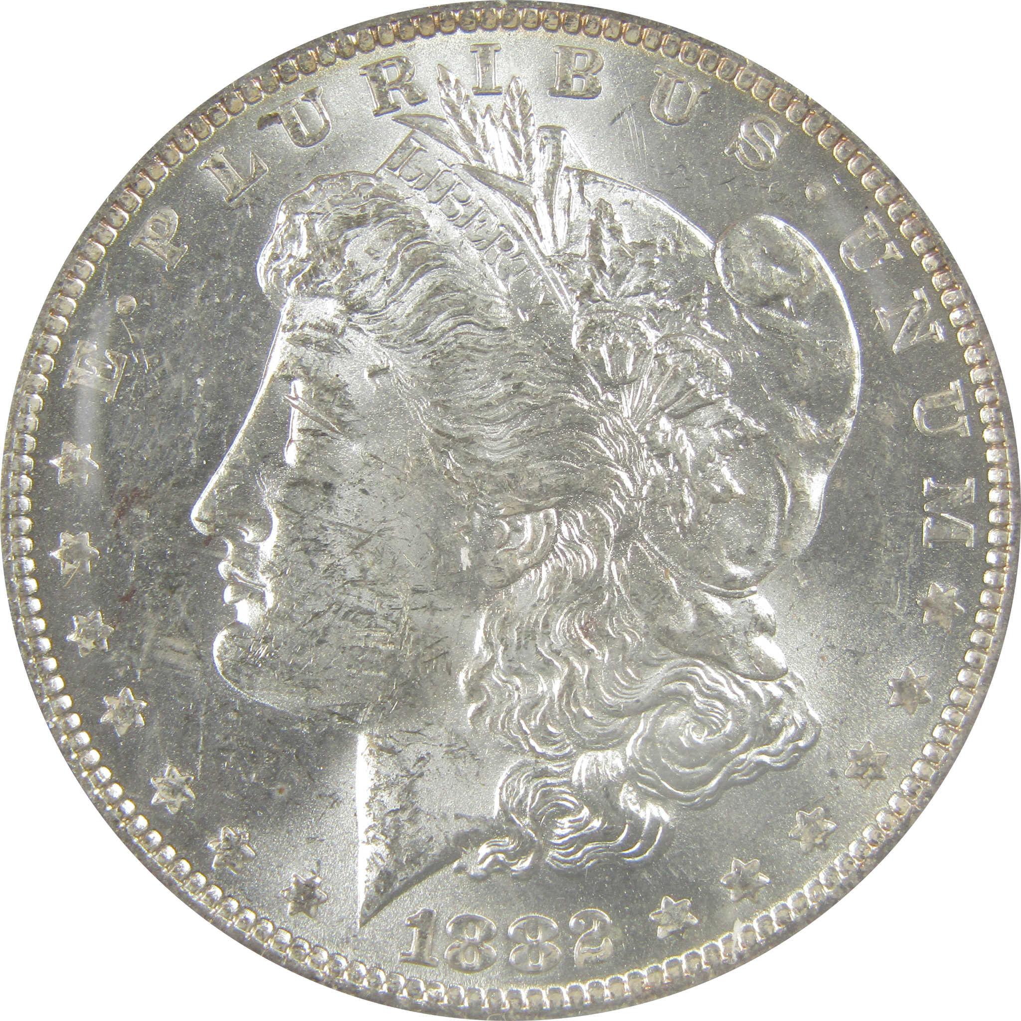 1882 O/S VAM-4 Recessed Top 100 Morgan Dollar MS 62 ANACS SKU:I21950 - Morgan coin - Morgan silver dollar - Morgan silver dollar for sale - Profile Coins &amp; Collectibles