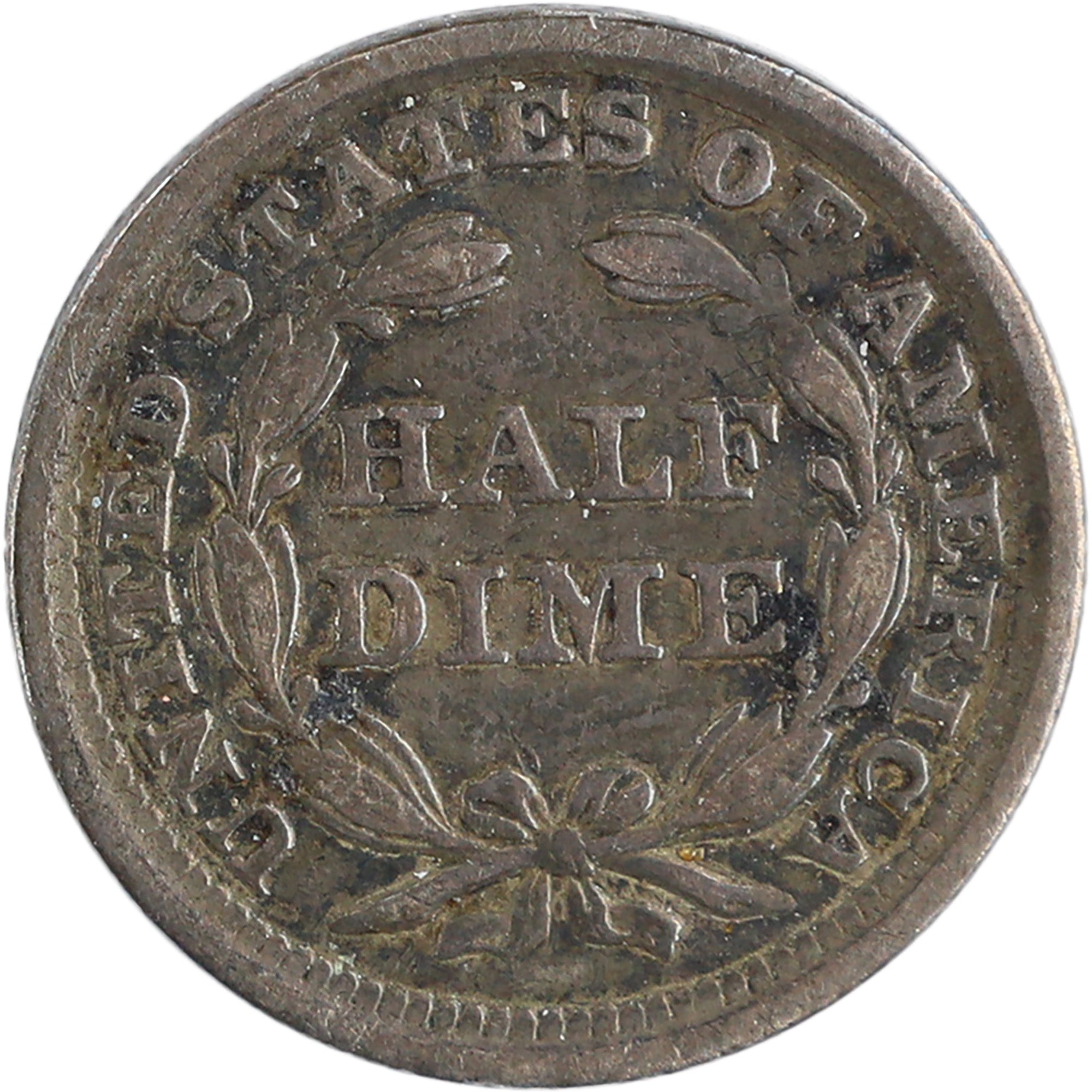 1858 Seated Liberty Half Dime VF Very Fine Silver 5c Coin SKU:I11951