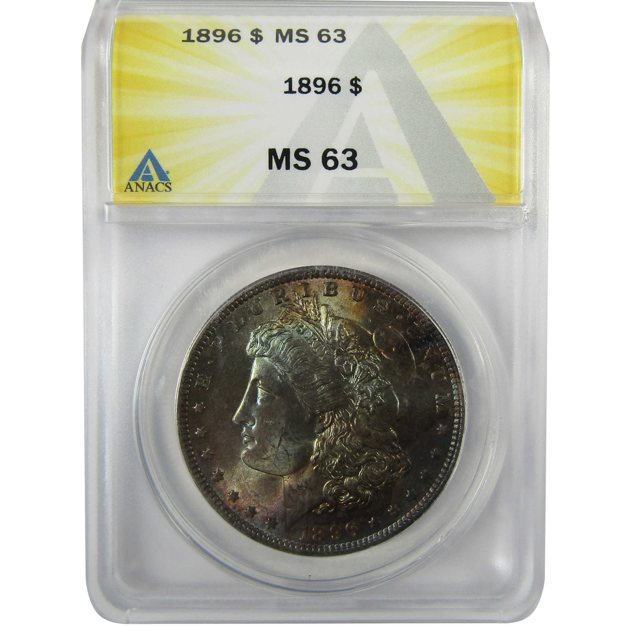 1896 Morgan Silver Dollar MS 63 ANACS Uncirculated Toned SKU:I27995